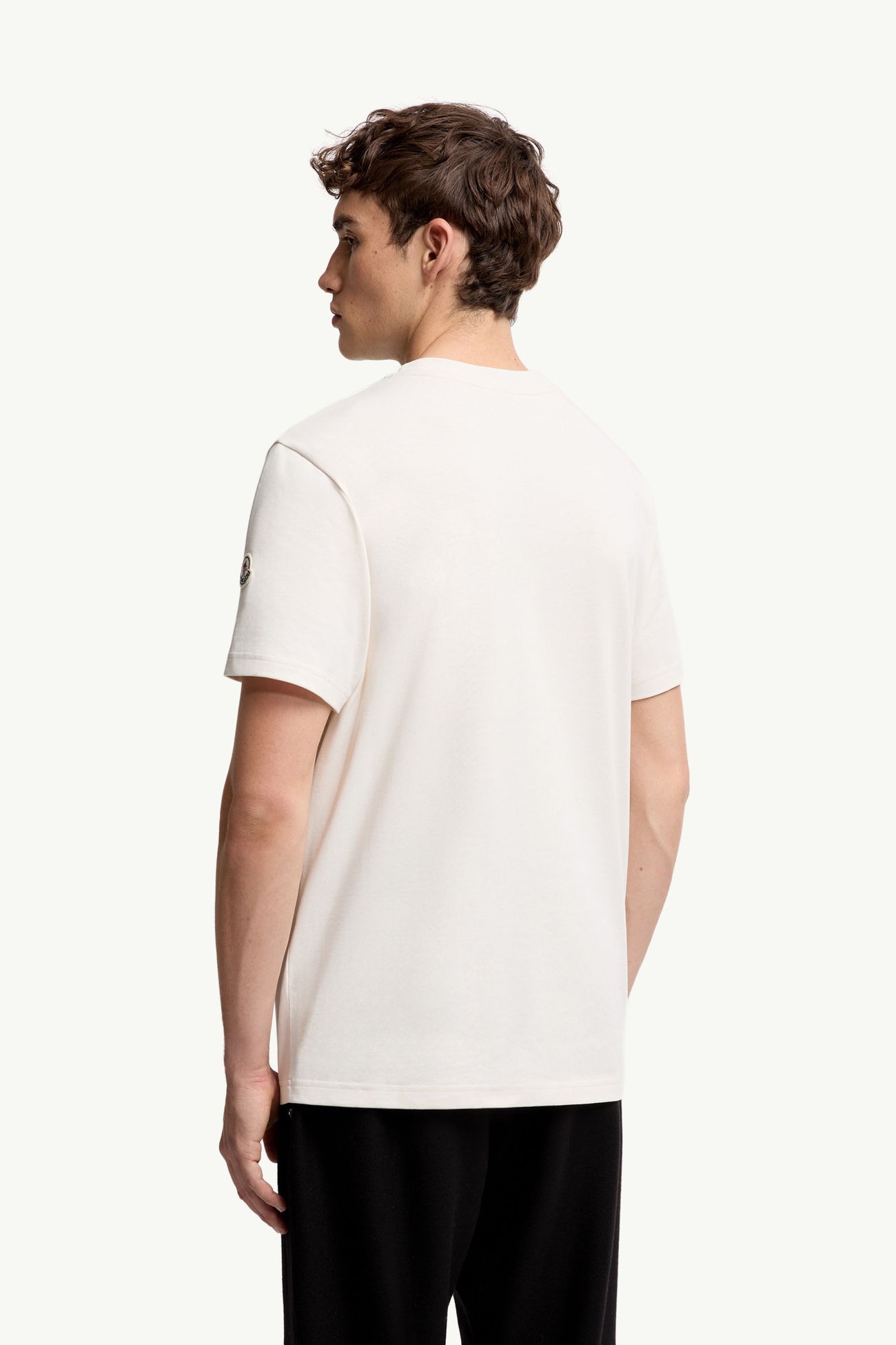 Logo Cotton T-Shirt Men White Moncler 4