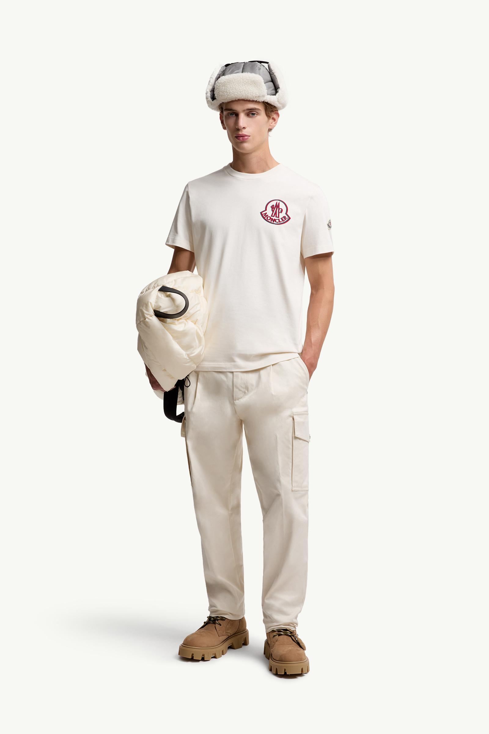 White Logo Cotton T-Shirt - Polos & T-shirts for Men