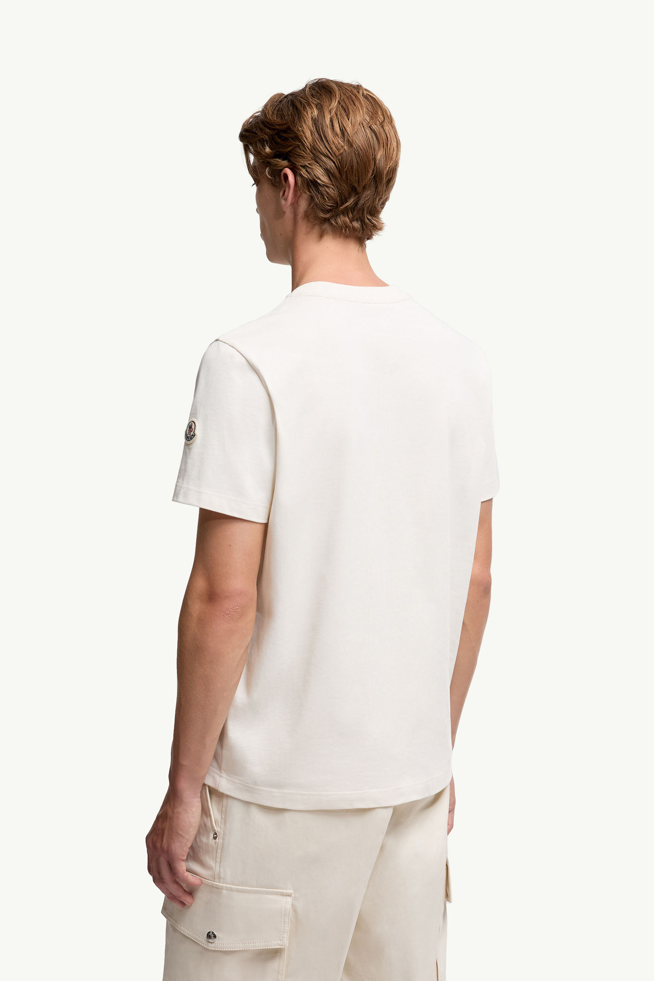 T-Shirt aus Baumwolle mit Logo Herren Weiß Moncler 4