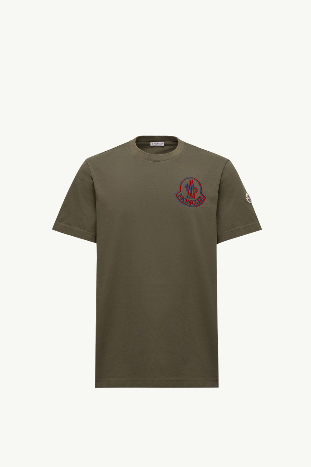 T-Shirt aus Baumwolle mit Logo Herren Olivgrün Moncler 2