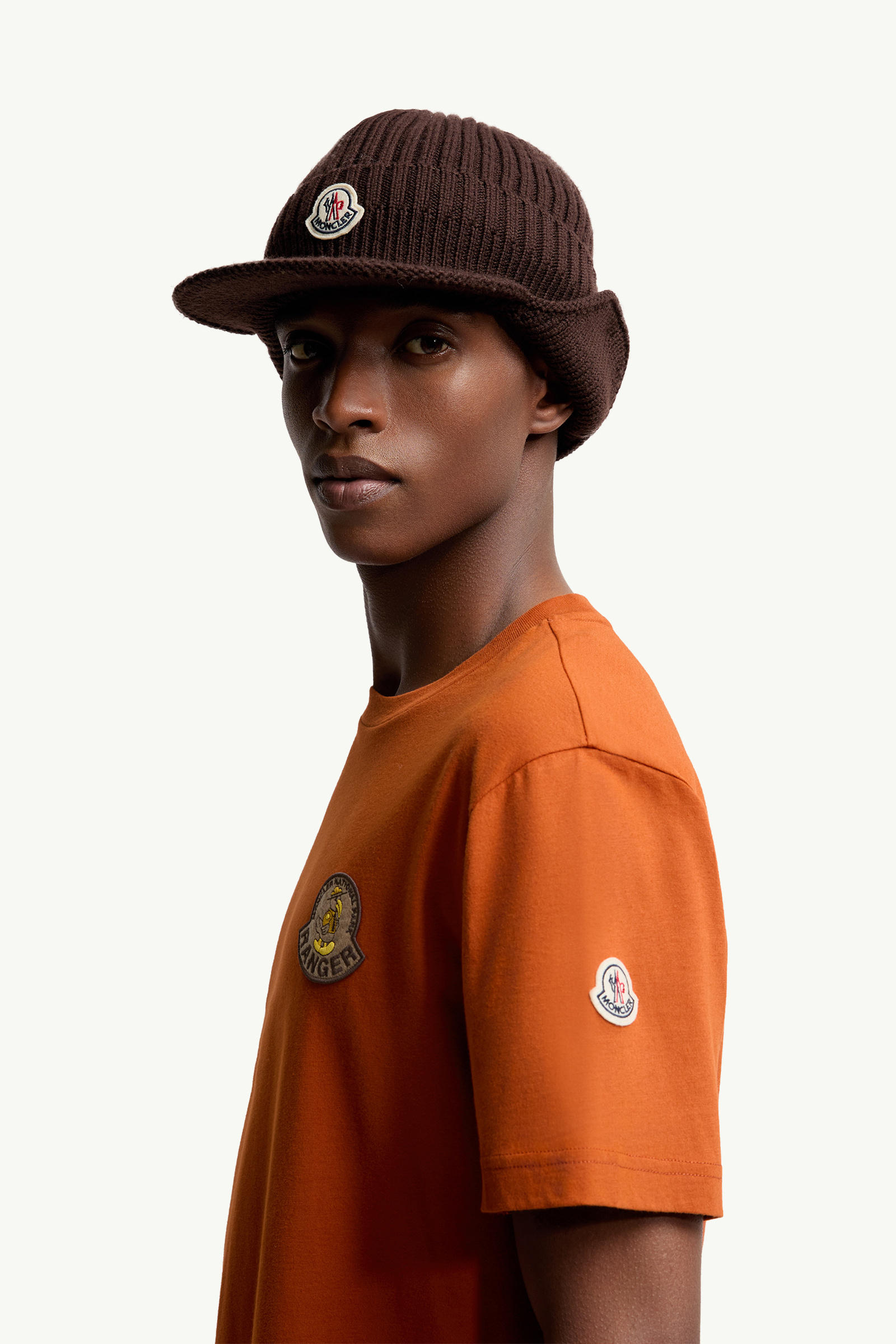T-shirt en coton à logo Mon Duck Hommes Orange Moncler 1
