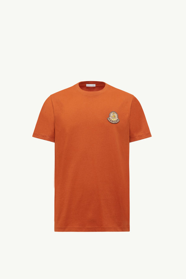 Camiseta de algodón con logotipo Mon Duck Hombre Naranja Moncler 2