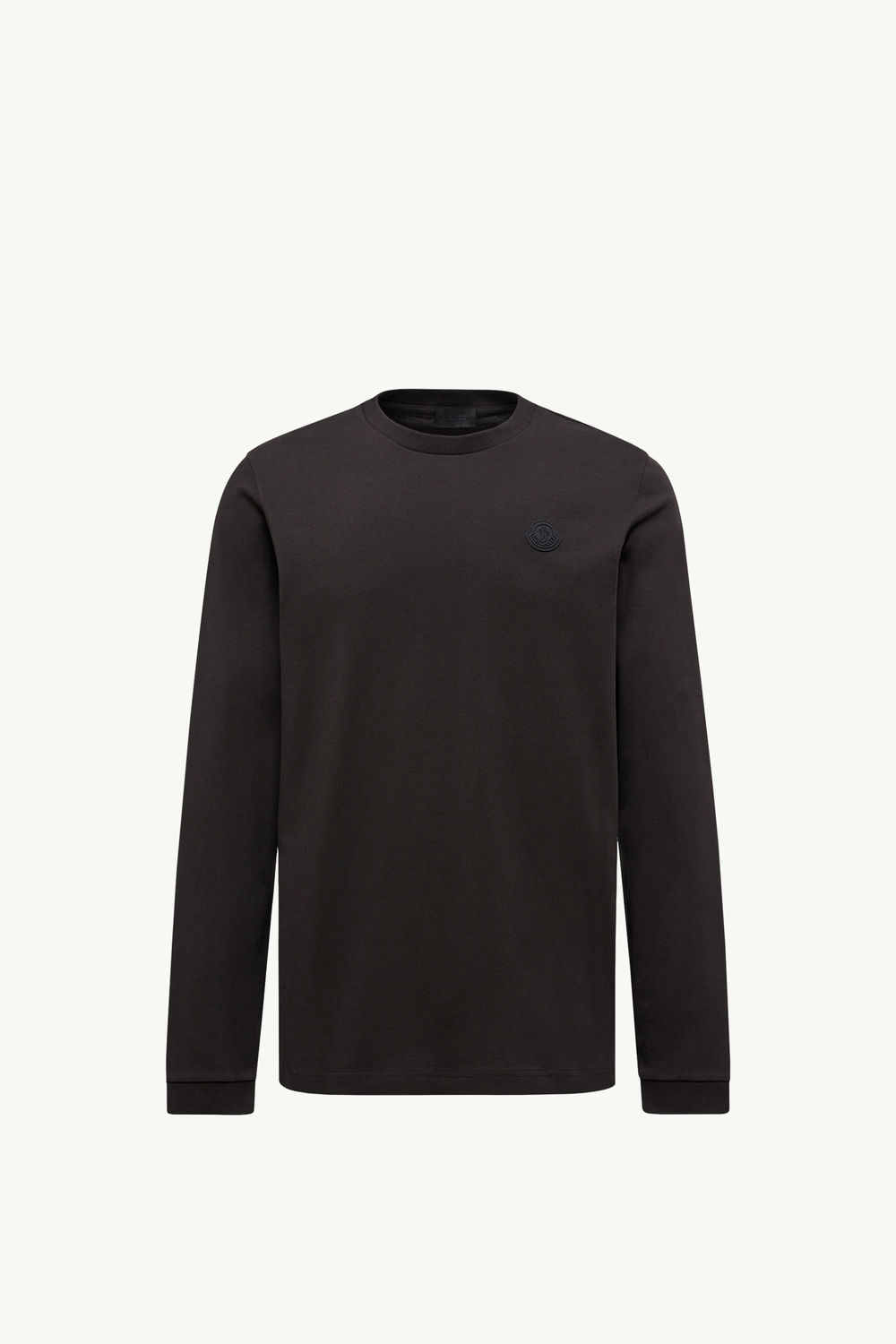 Langärmeliges T-Shirt aus Baumwolle mit grafischem Logo Herren Schwarz Moncler 2