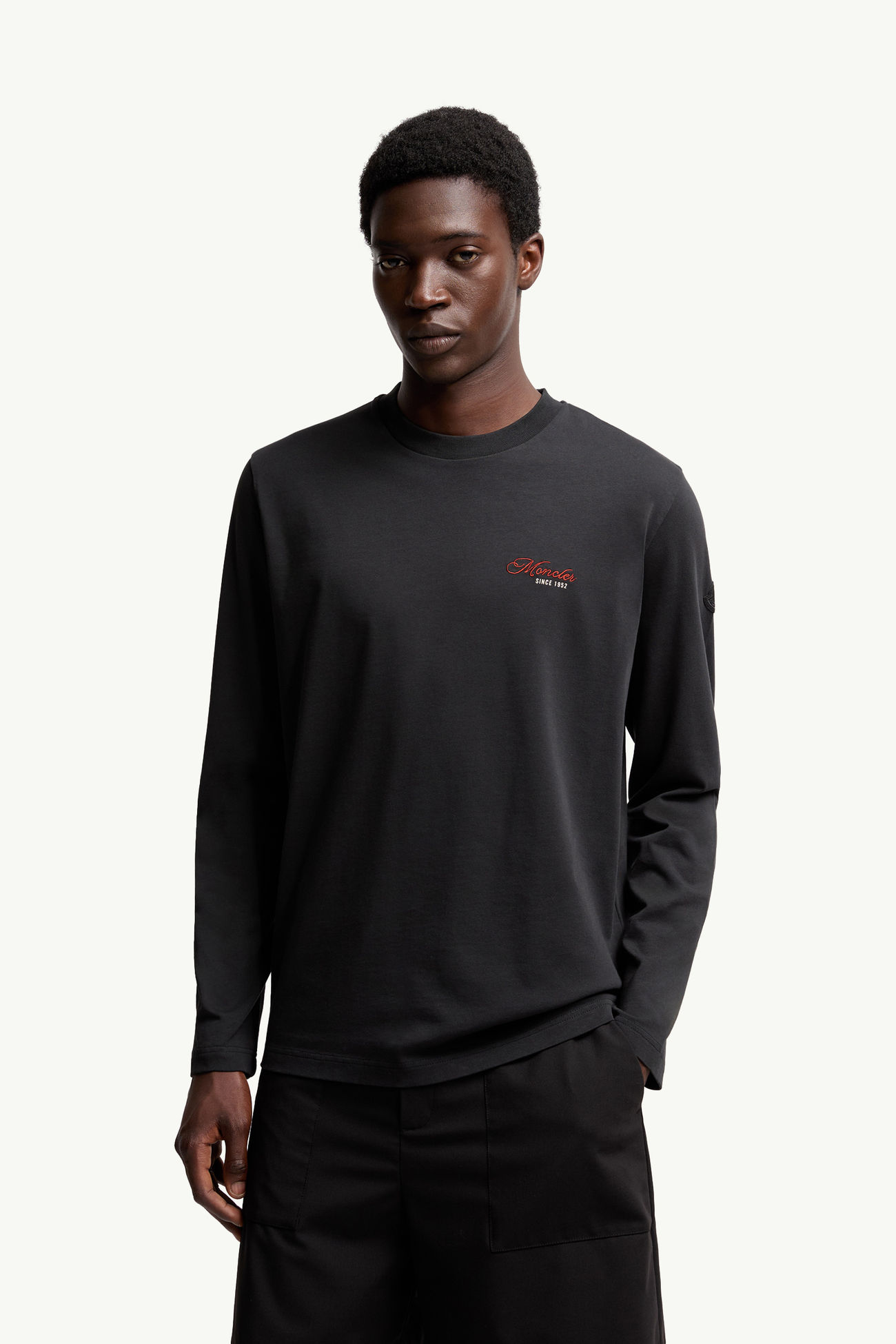 ロングスリーブTシャツ メンズ ブラック Moncler 3