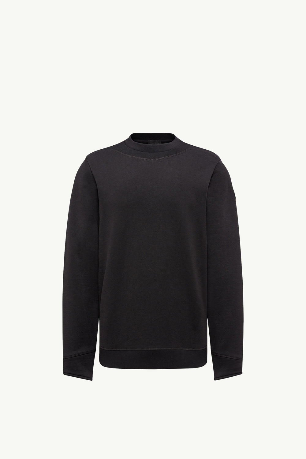 Logo Patch Cotton Sweatshirt Men Black Moncler 2