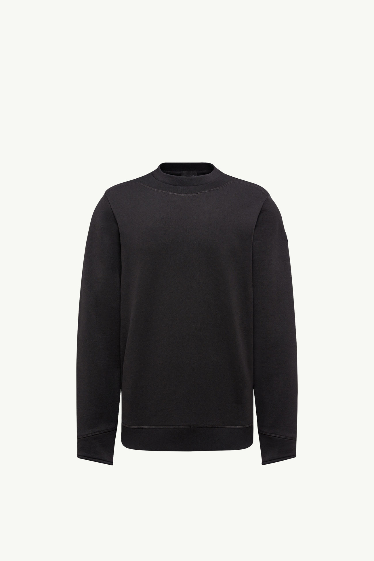 Sudadera de algodón con parche con logotipo Hombre Negro Moncler 2