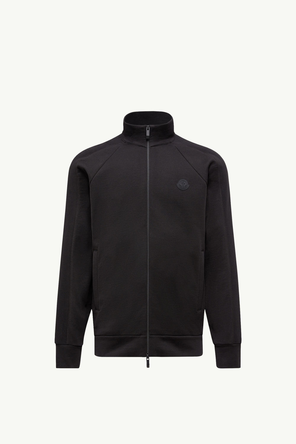 Cotton Zip-Up Sweatshirt Men Black Moncler 2