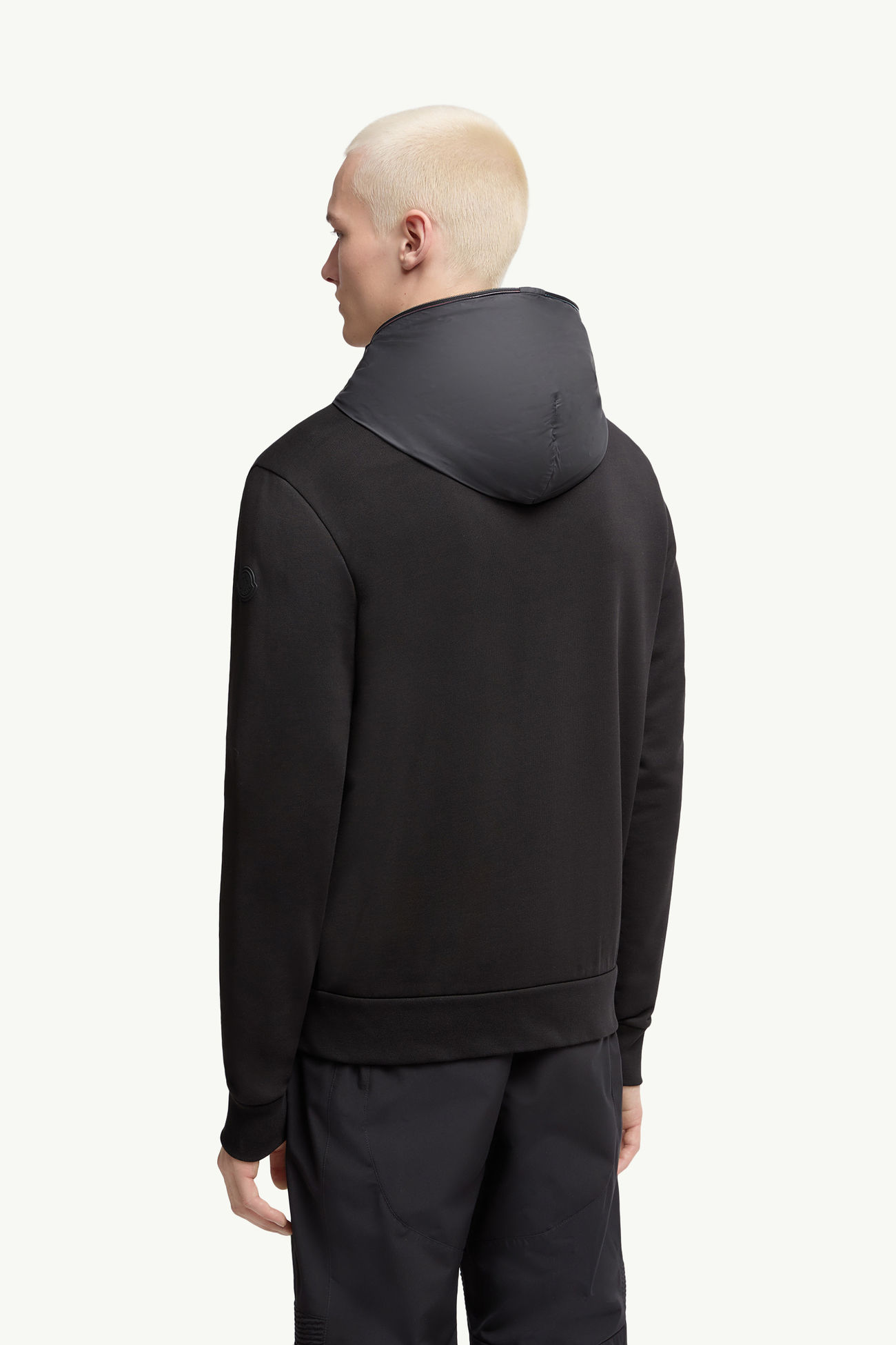 Kapuzenpullover aus Baumwolle mit Reißverschluss Schwarz Moncler 4