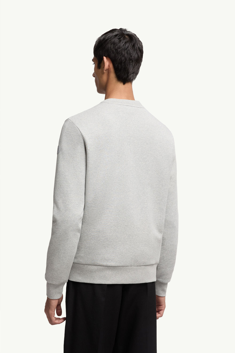 Mascot Patch Cotton Sweatshirt Men Gray Moncler 4