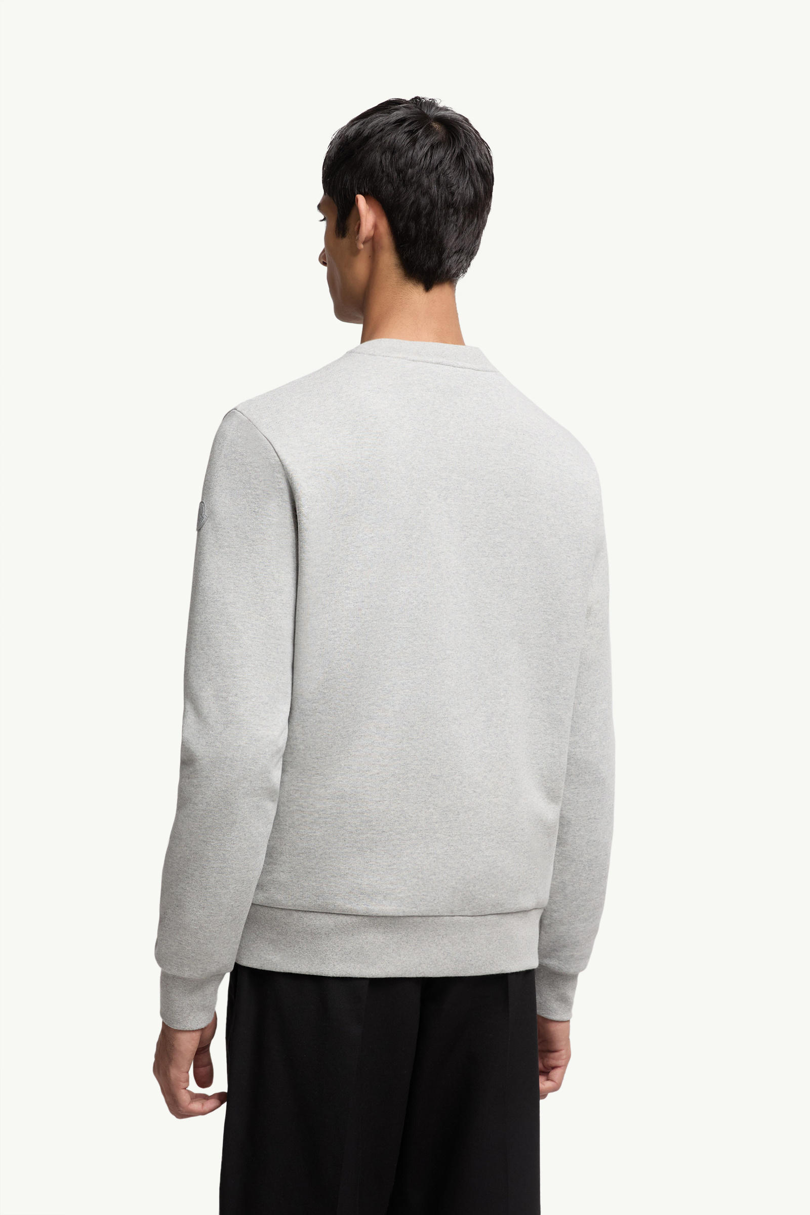 Mascot Patch Cotton Sweatshirt Men Gray Moncler 4