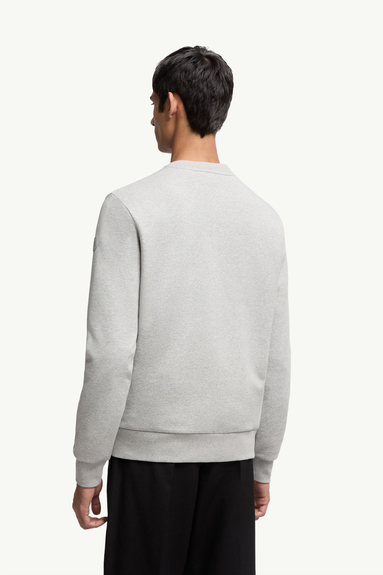 Sudadera de algodón con parche con logotipo Mascot Hombre Gris Moncler 4