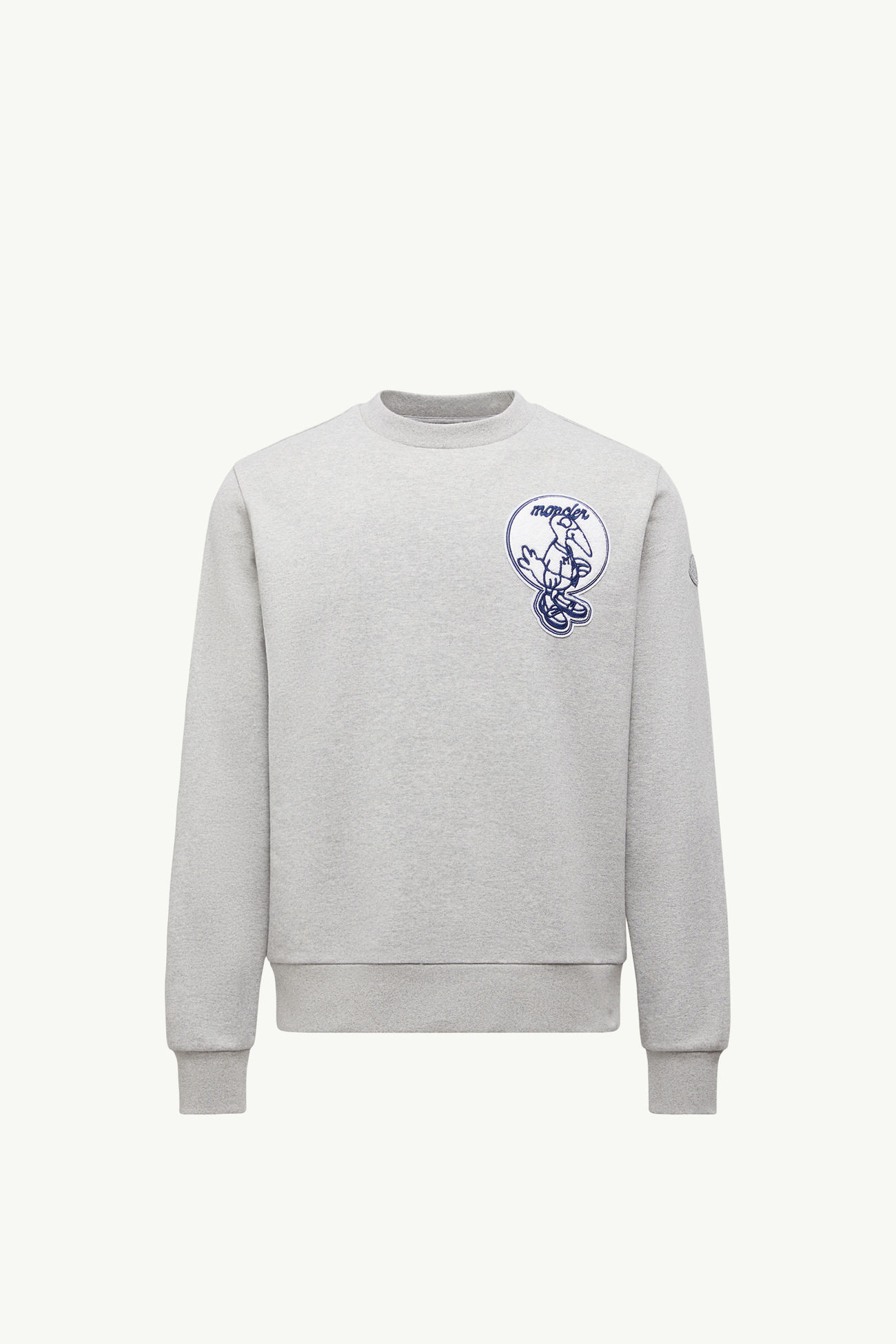 Sweatshirt aus Baumwolle mit Maskottchen-Aufnäher Herren Grau Moncler 2
