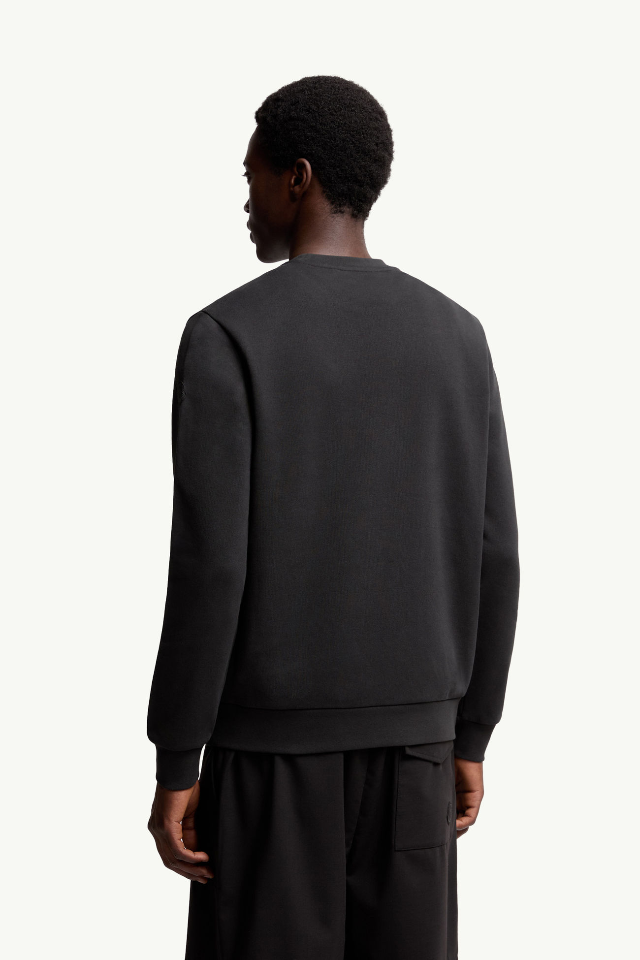 Felpa in Cotone con Applicazione Mascotte Uomo Nero Moncler 4