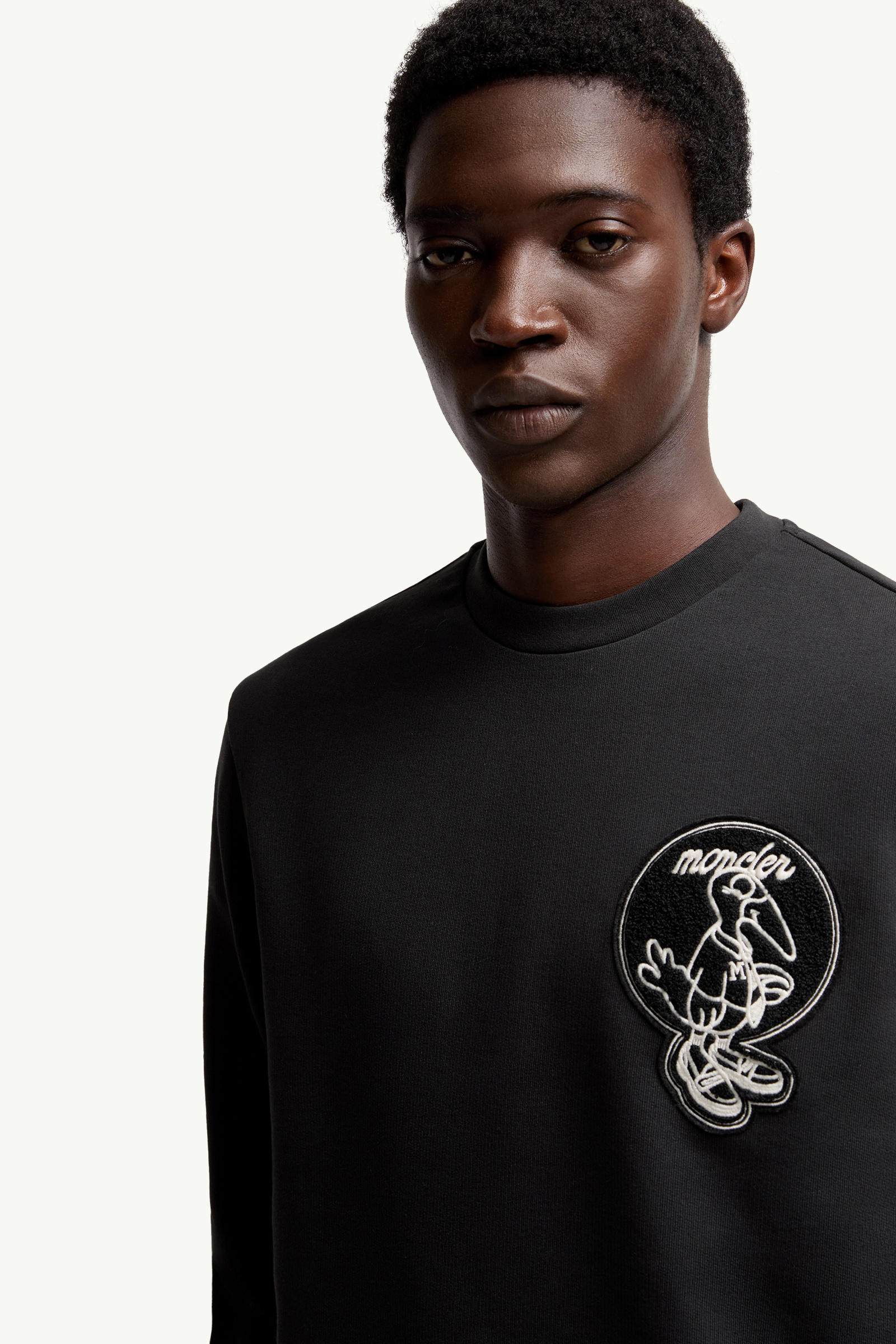 Mascot Patch Cotton Sweatshirt Men Black Moncler 5