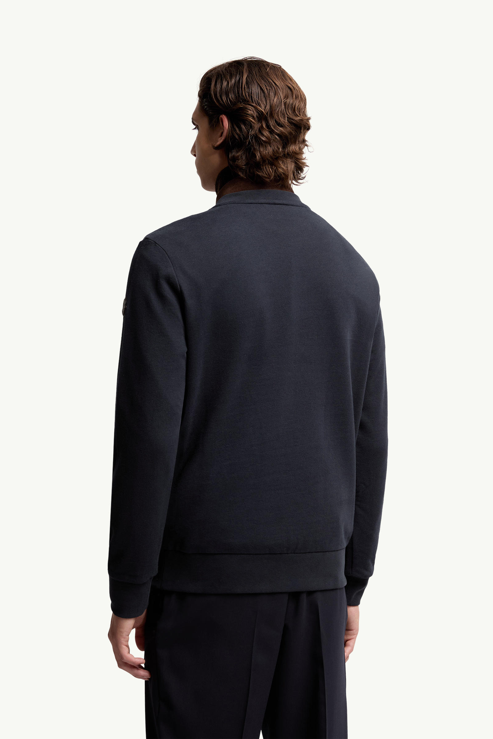 Cotton & Cashmere Sweatshirt with Pocket Men Navy Blue Moncler 4