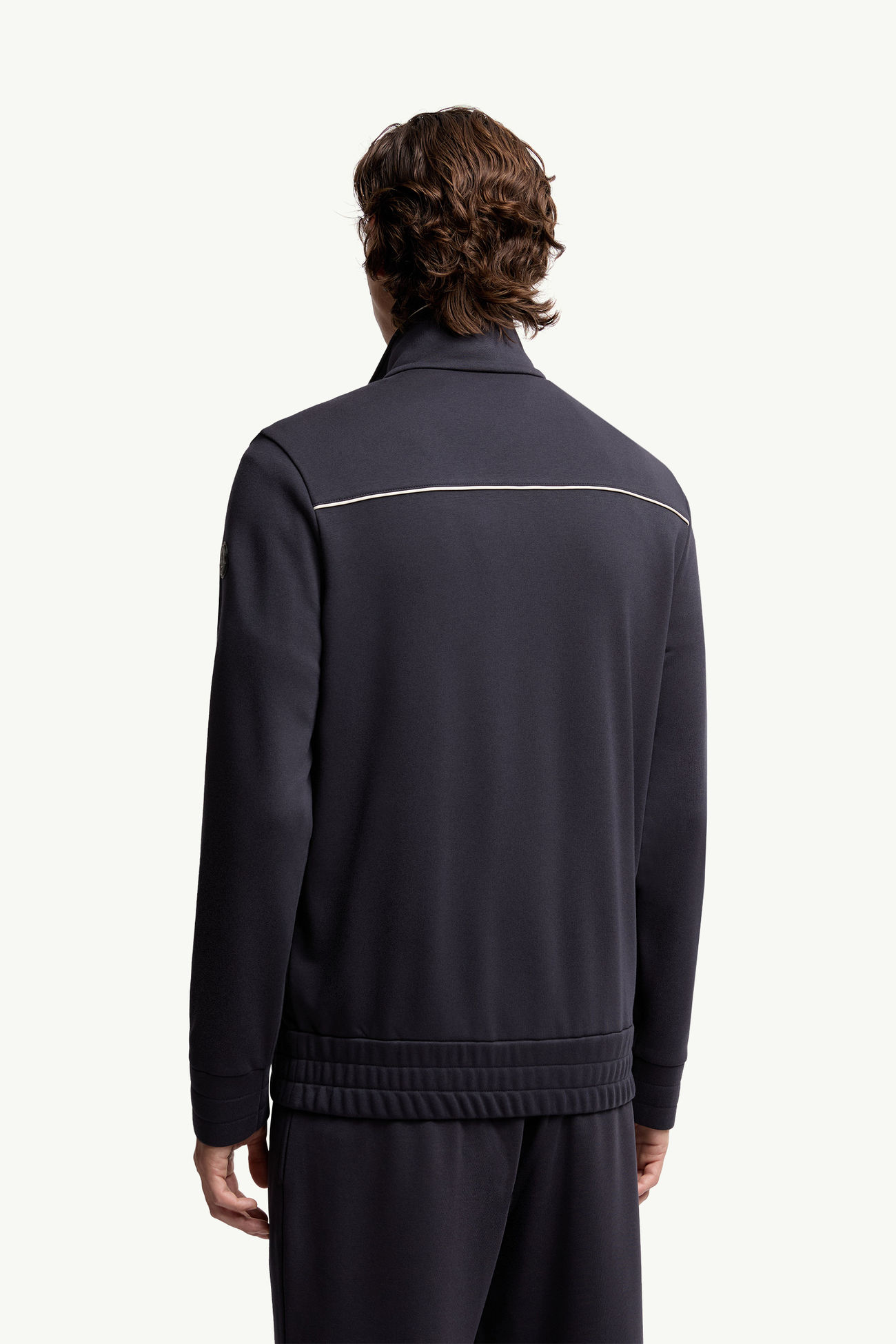 Cotton & Modal Fleece Zip-Up Sweatshirt メンズ ネイビーブルー Moncler 4