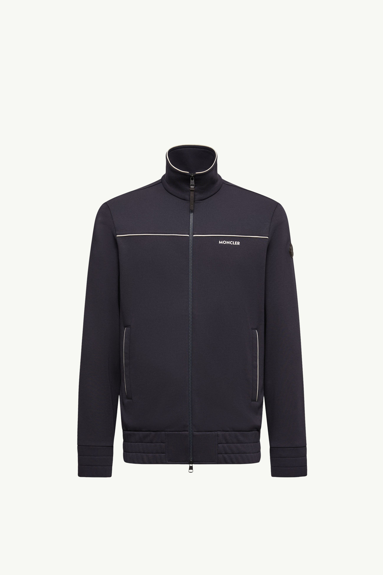 Cotton & Modal Fleece Zip-Up Sweatshirt メンズ ネイビーブルー Moncler 2