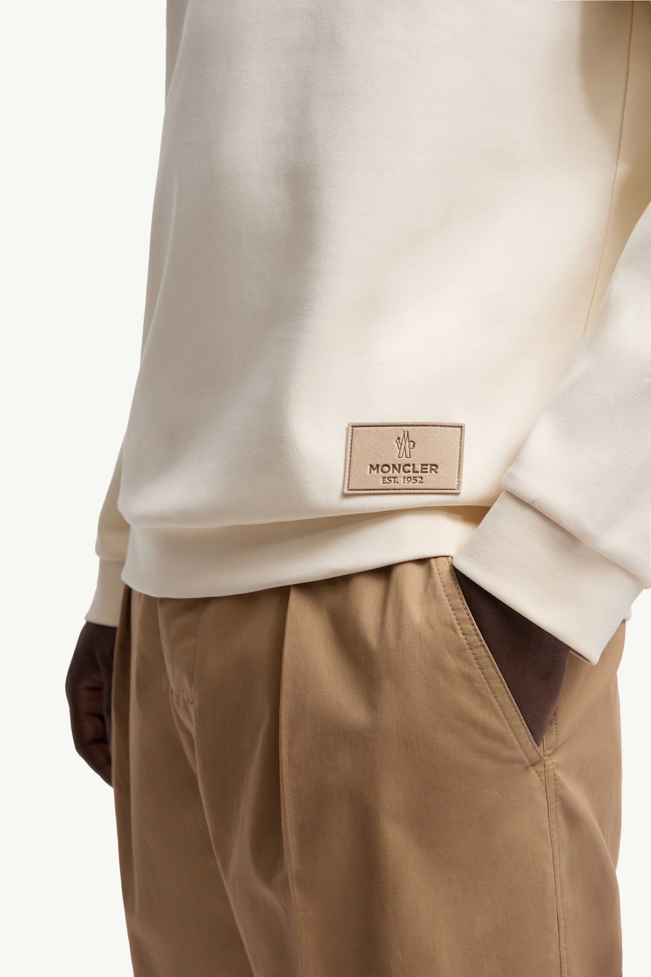 Cotton Blend Sweatshirt メンズ ホワイト Moncler 5