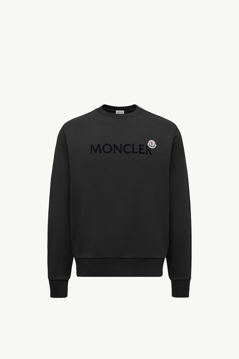 Logo Cotton Sweatshirt Men Black Moncler 2
