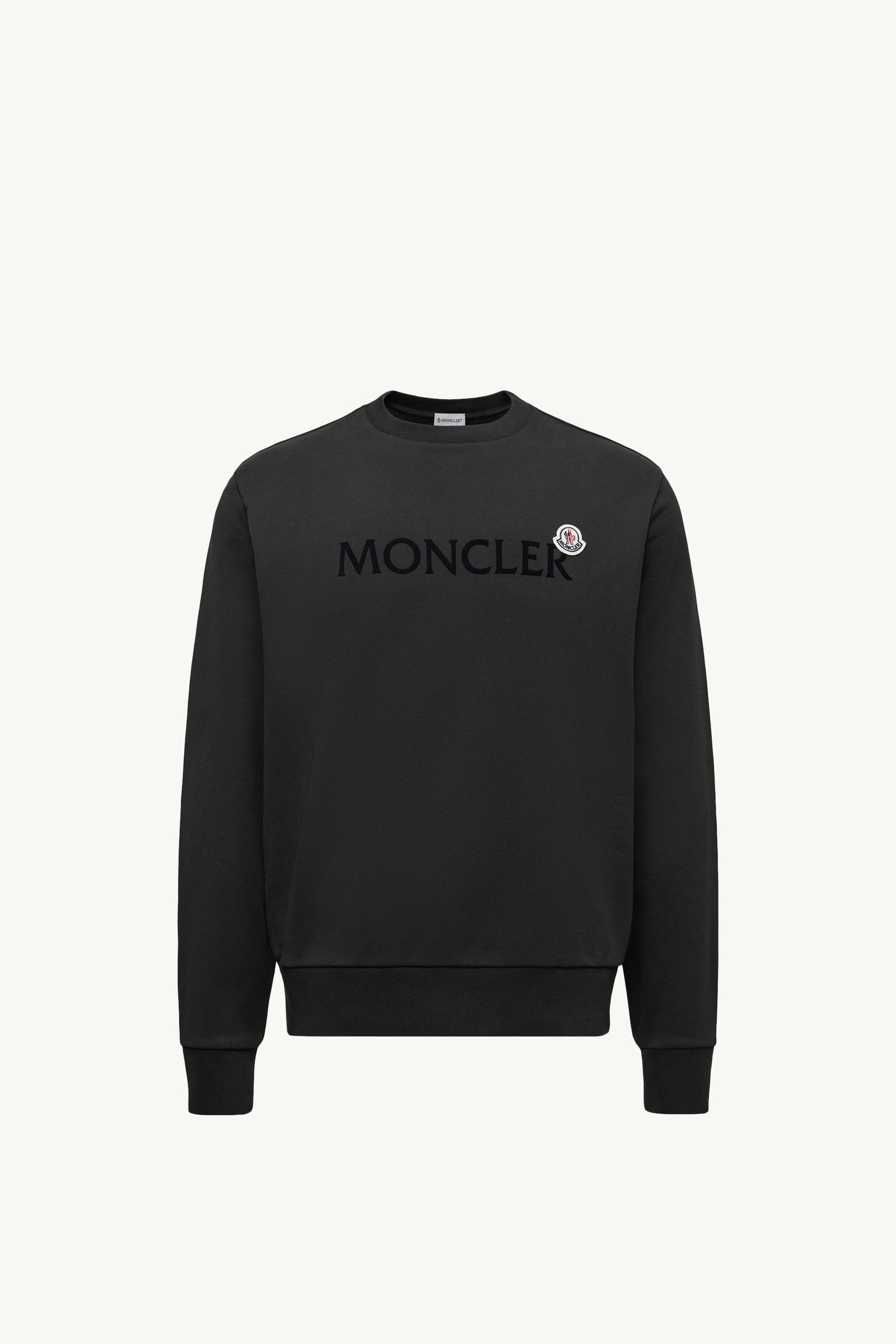 MONCLER 黒 長袖トレーナー M ブラック スウェットシャツ : Sweatshirts 向けの Men | モンクレール