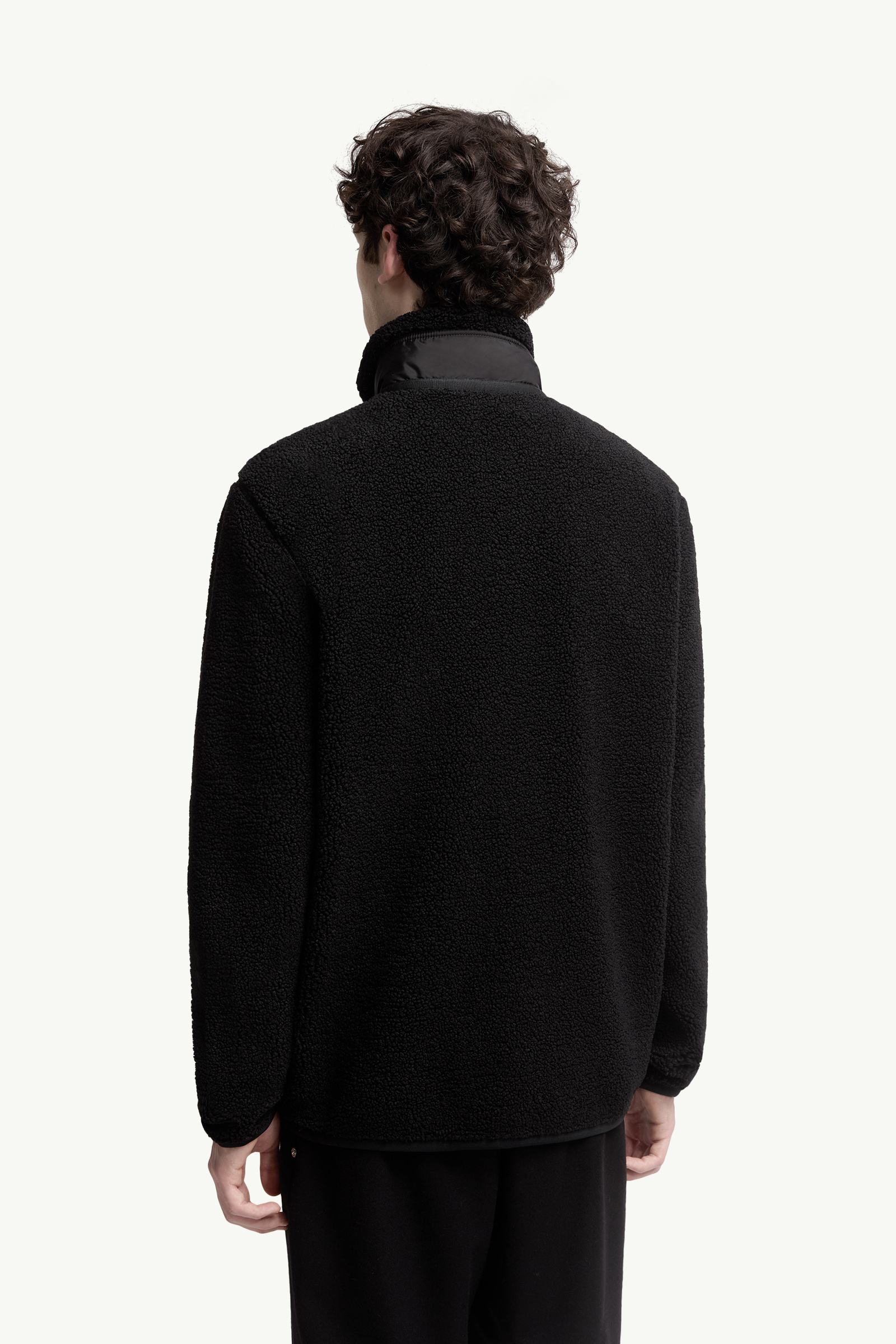 Black Teddy Zip-Up Sweatshirt with Pocket - Sweatshirts for Men
