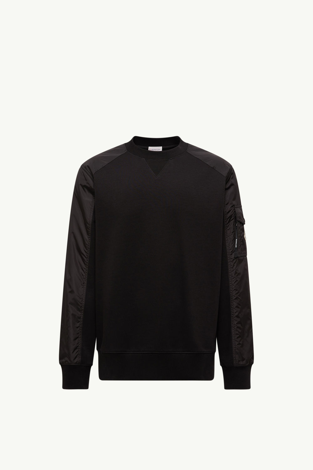Cotton Blend Sweatshirt Men Black Moncler 2