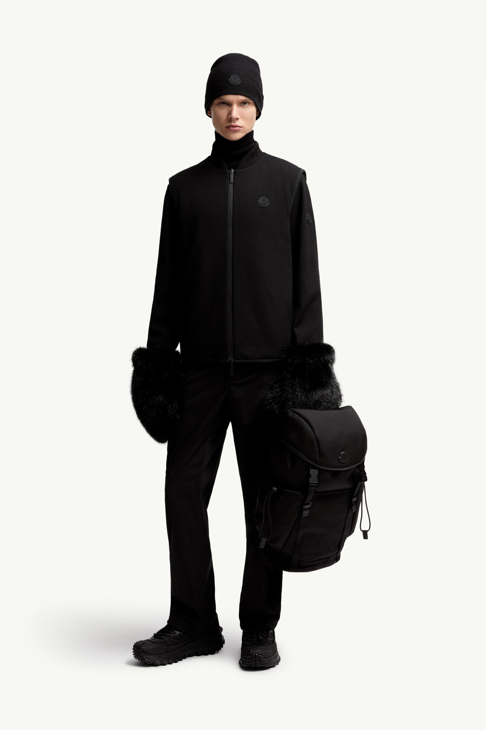 Chaleco acolchado reversible Hombre Negro Moncler 0