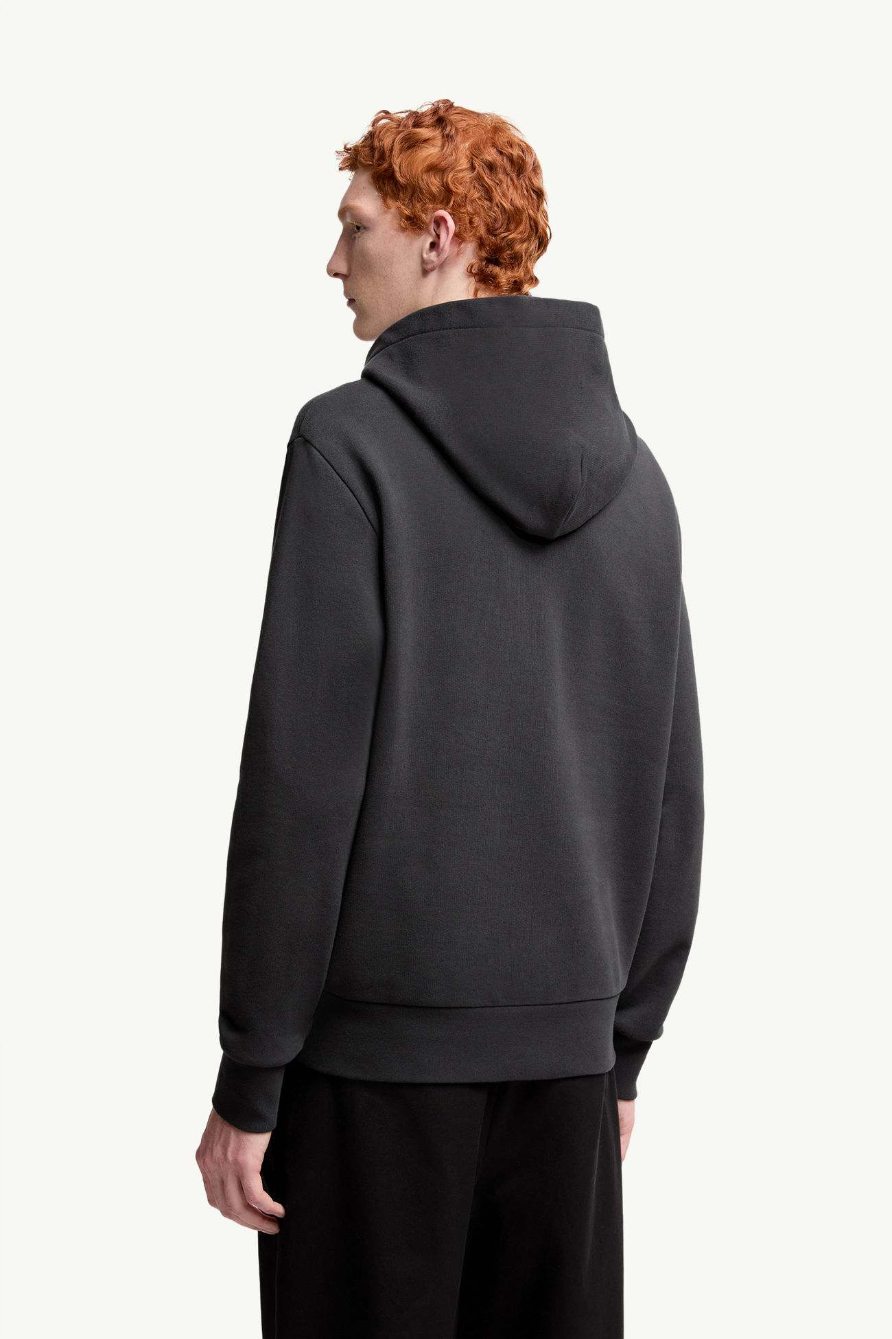 Star Logo Patch Cotton Hoodie Men Black Moncler 4