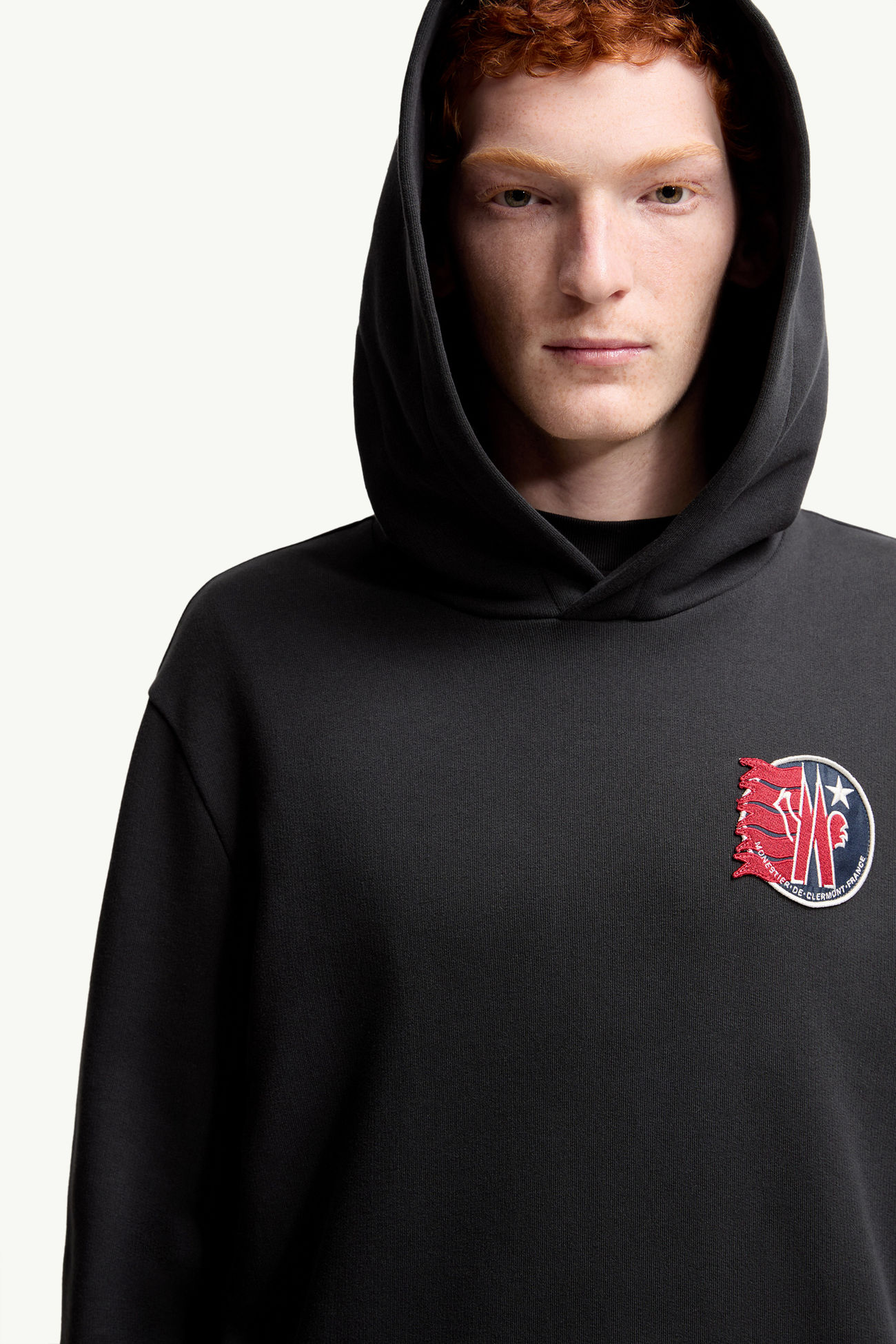 星星標誌貼片棉質連帽衫 男士 黑色 Moncler 5