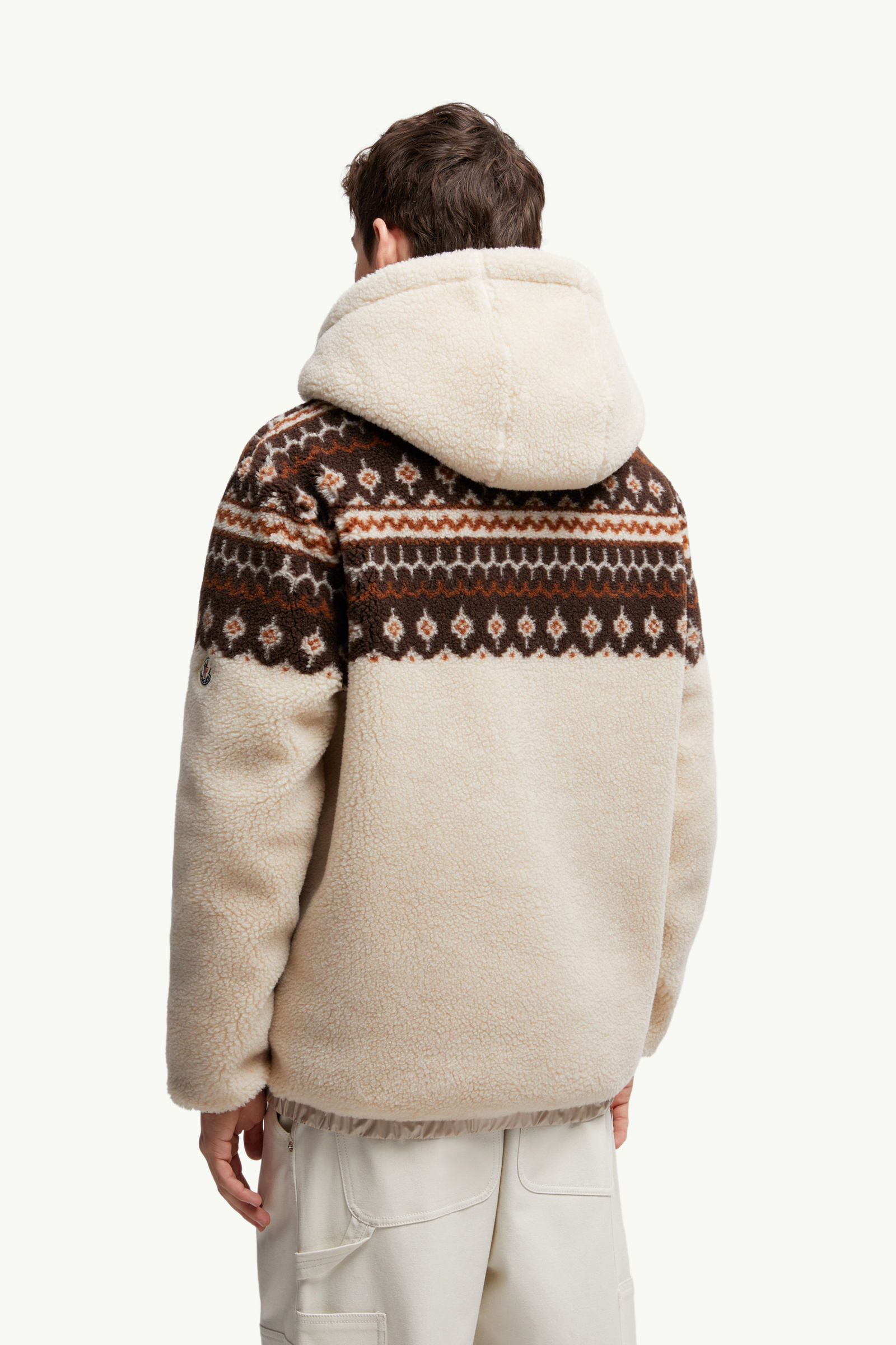 Geometrischer Kapuzenpullover aus Woll-Jacquard Herren Bunt Moncler 4