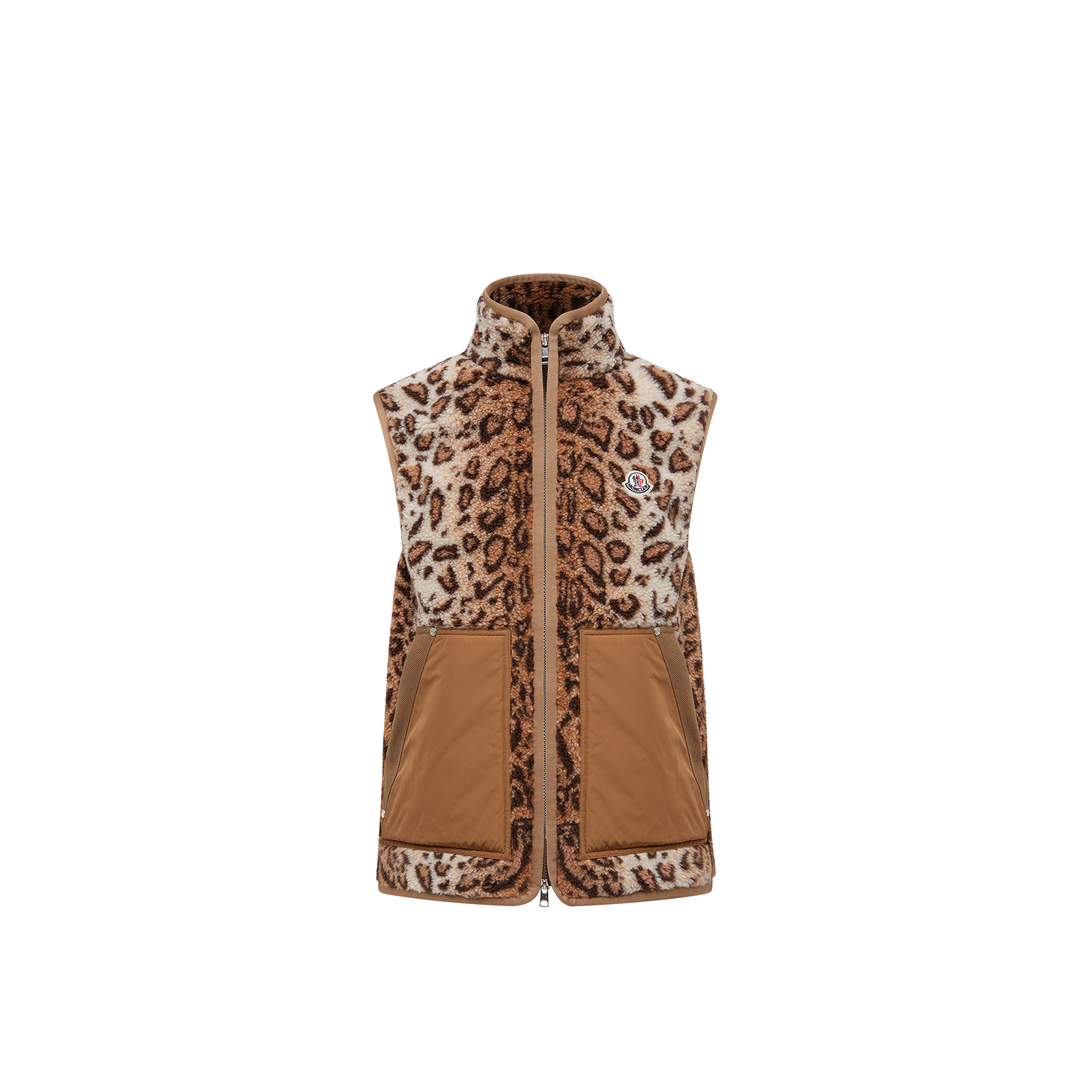 Moncler   Wool Blend Teddy Zip-Up Gilet pour Men Beige, Size: Xl