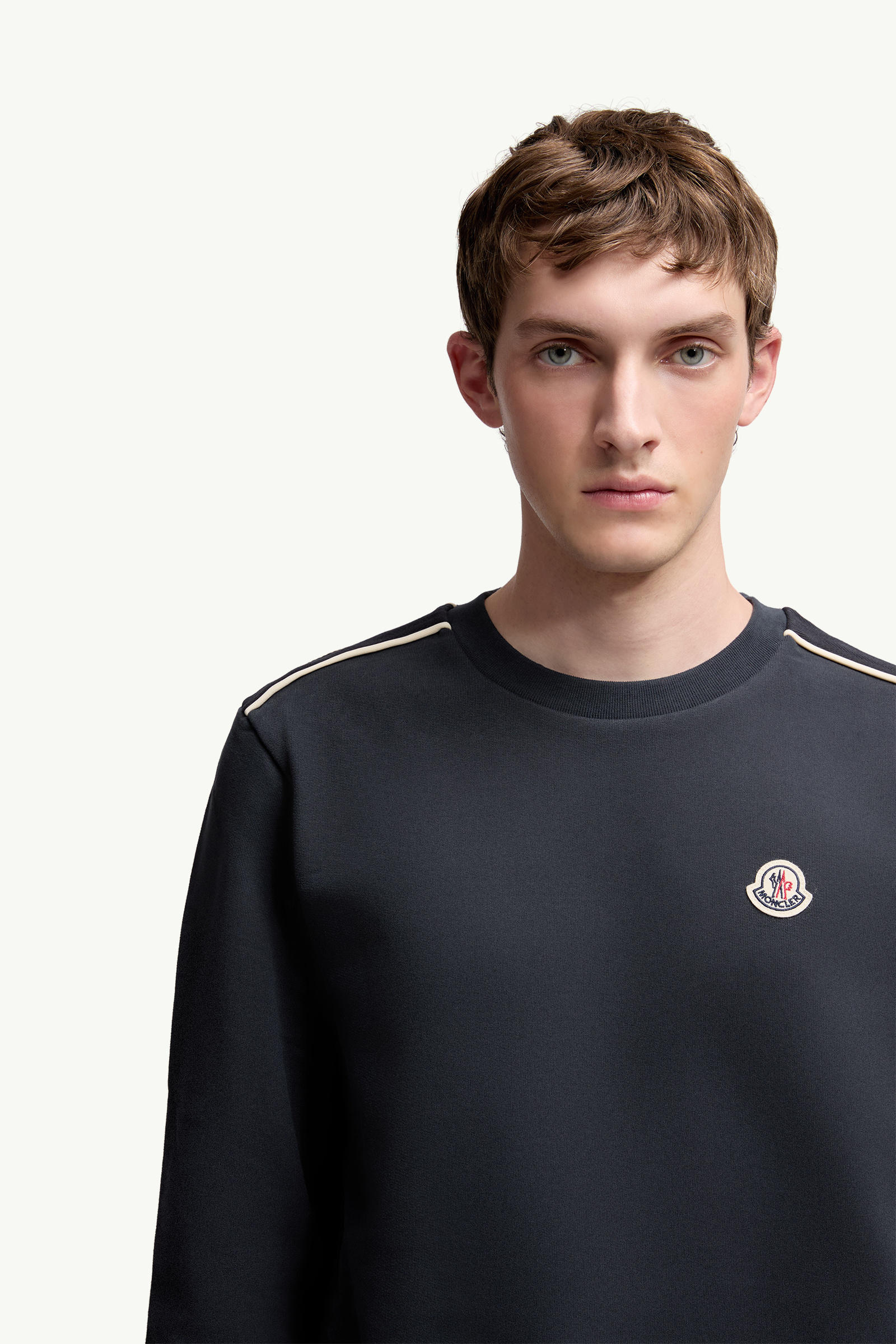 Mon Duck Logo Cotton Sweatshirt Men Navy Blue Moncler 5