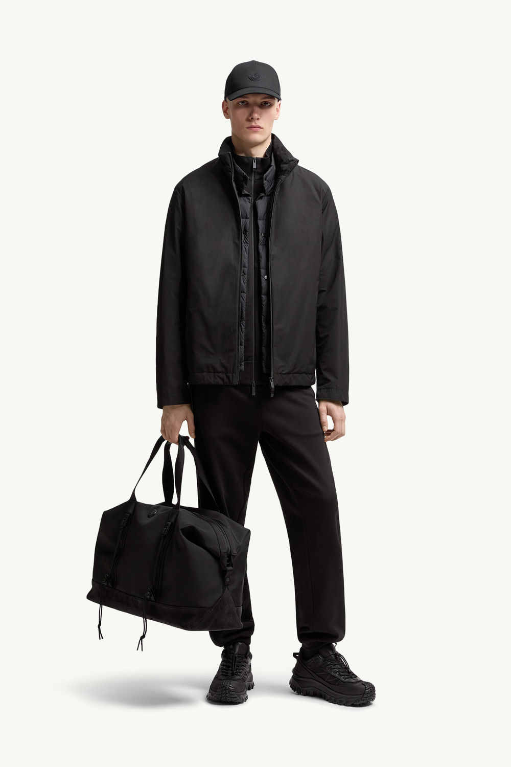 Cotton Track Pants Men Black Moncler 0