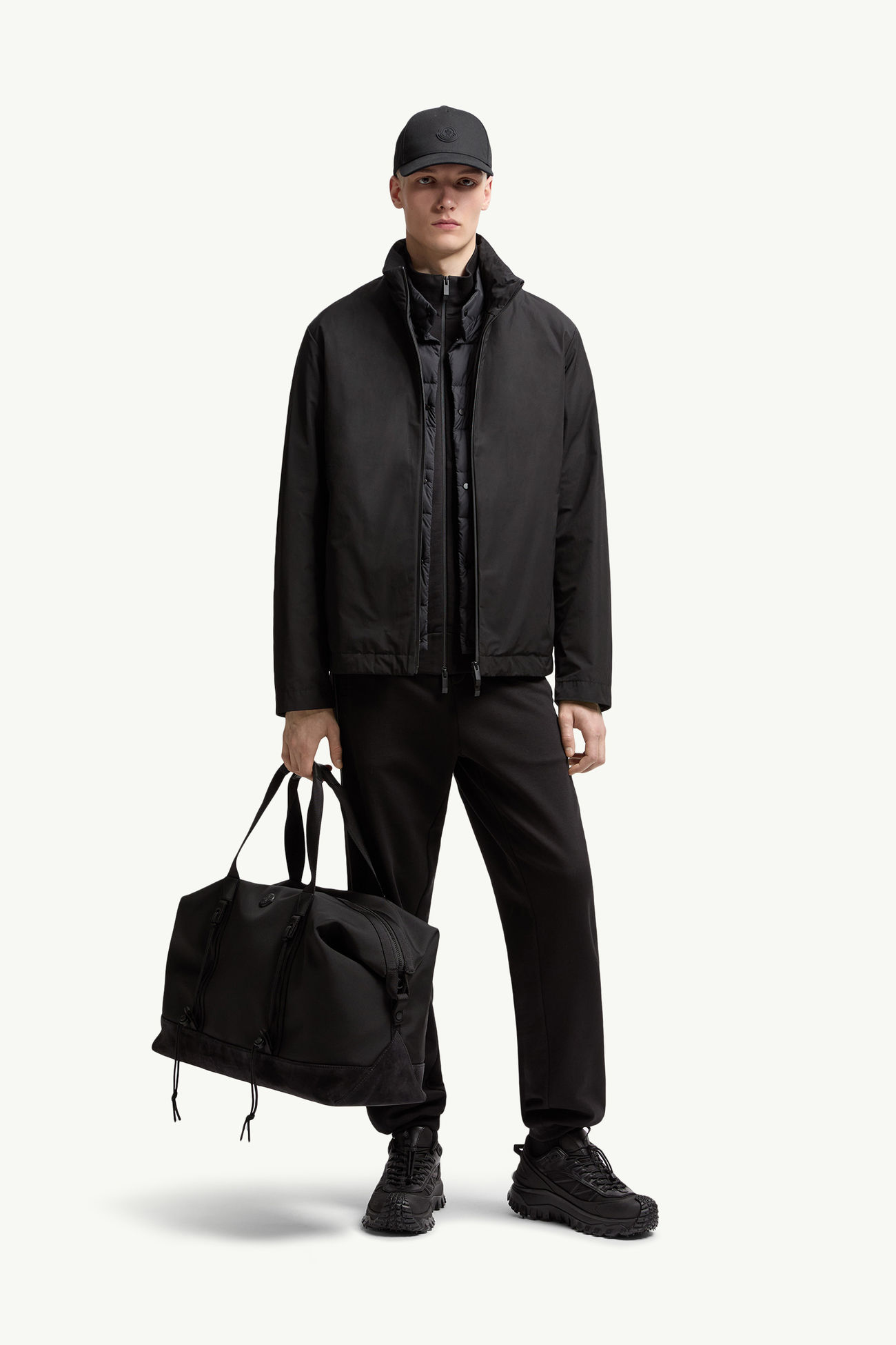 Pantalones deportivos de algodón Hombre Negro Moncler 0