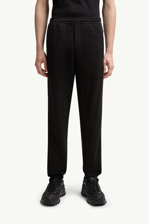 Cotton Track Pants Men Black Moncler 3