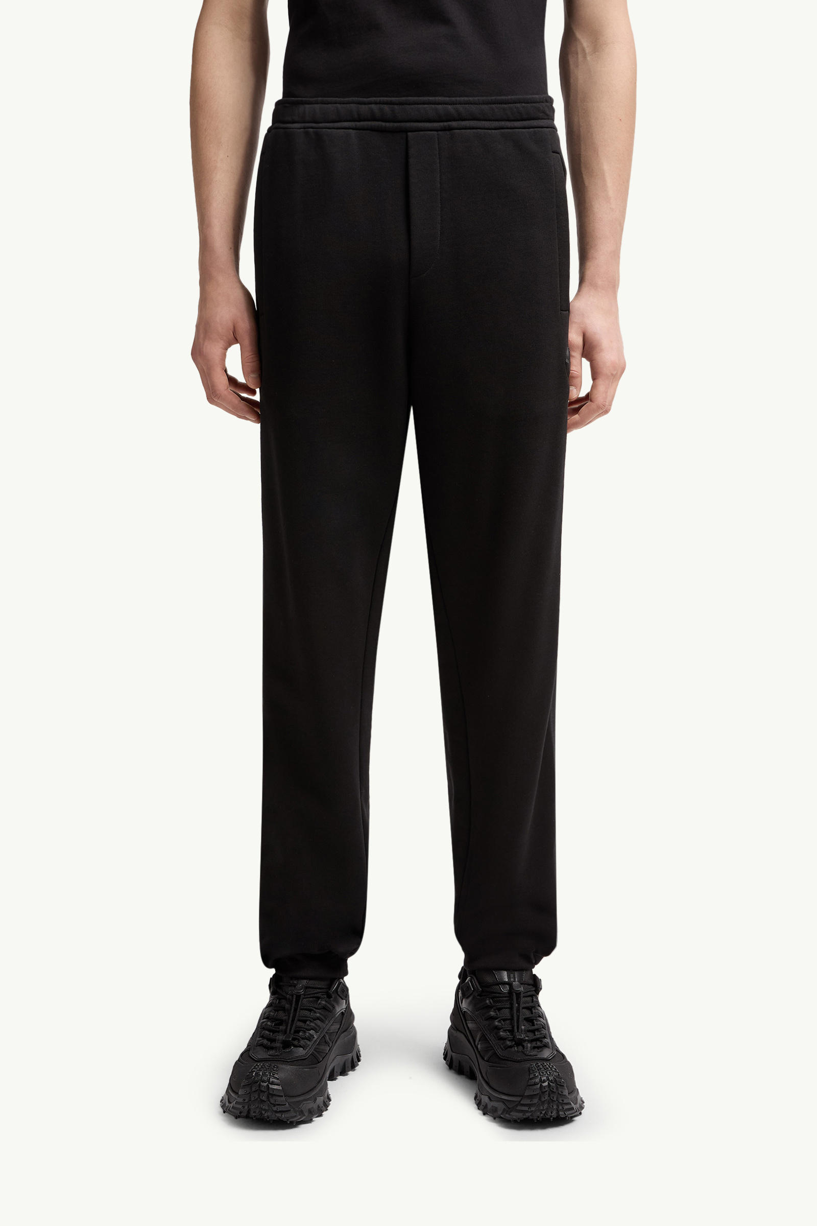 Cotton Track Pants Men Black Moncler 3