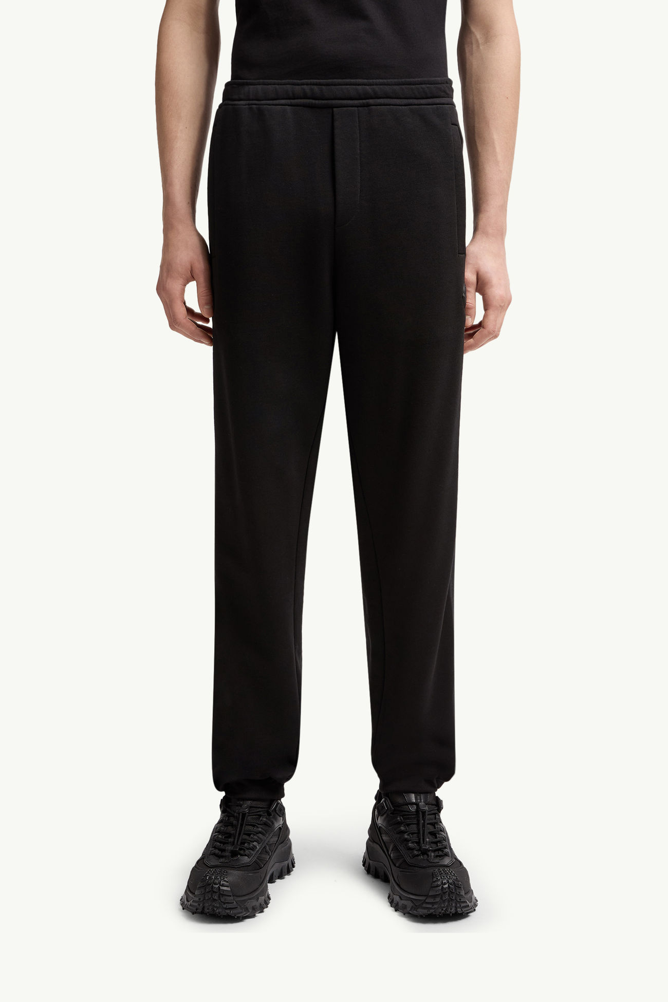 Pantaloni sportivi in cotone Uomo Nero Moncler 3