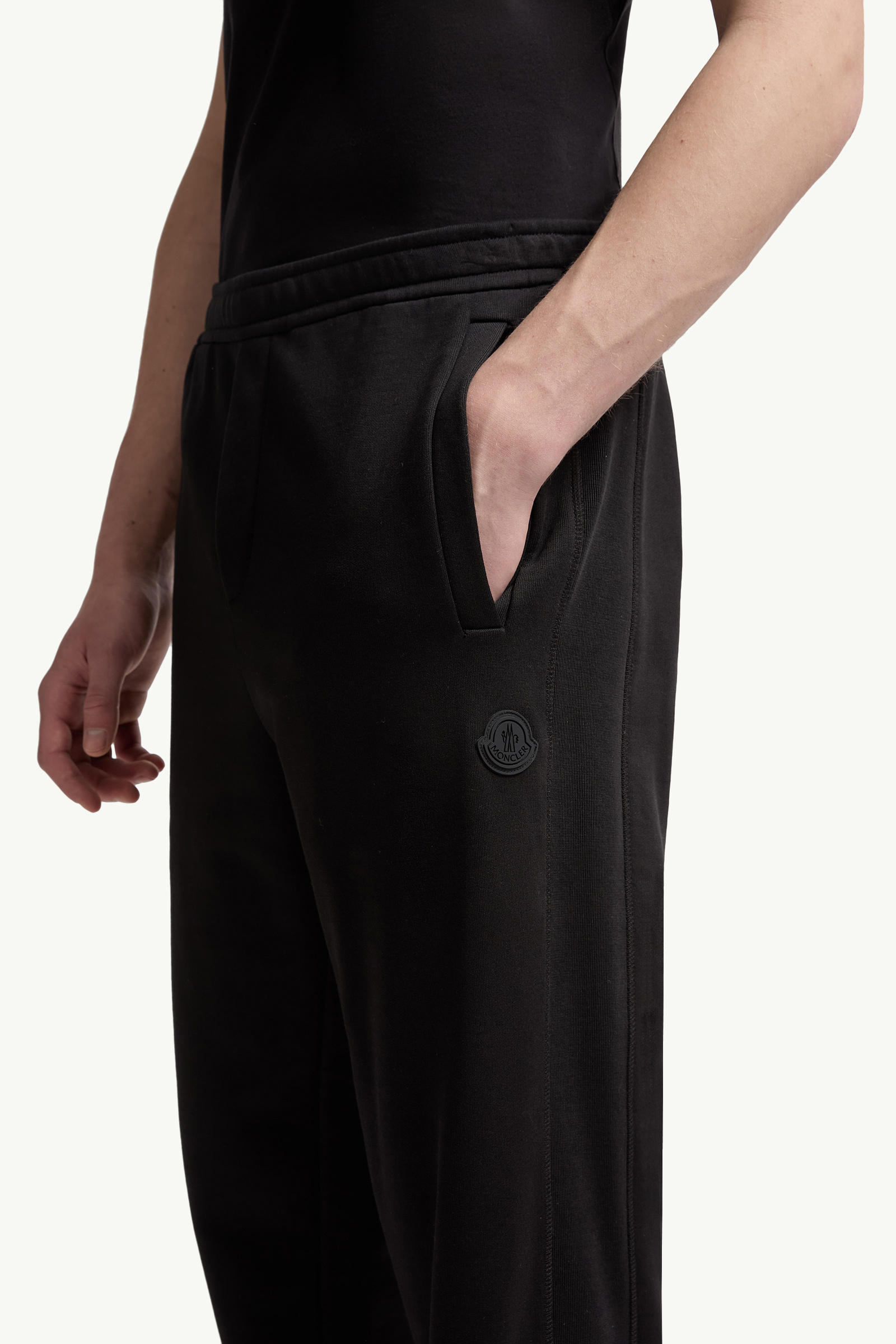 Cotton Track Pants Men Black Moncler 5