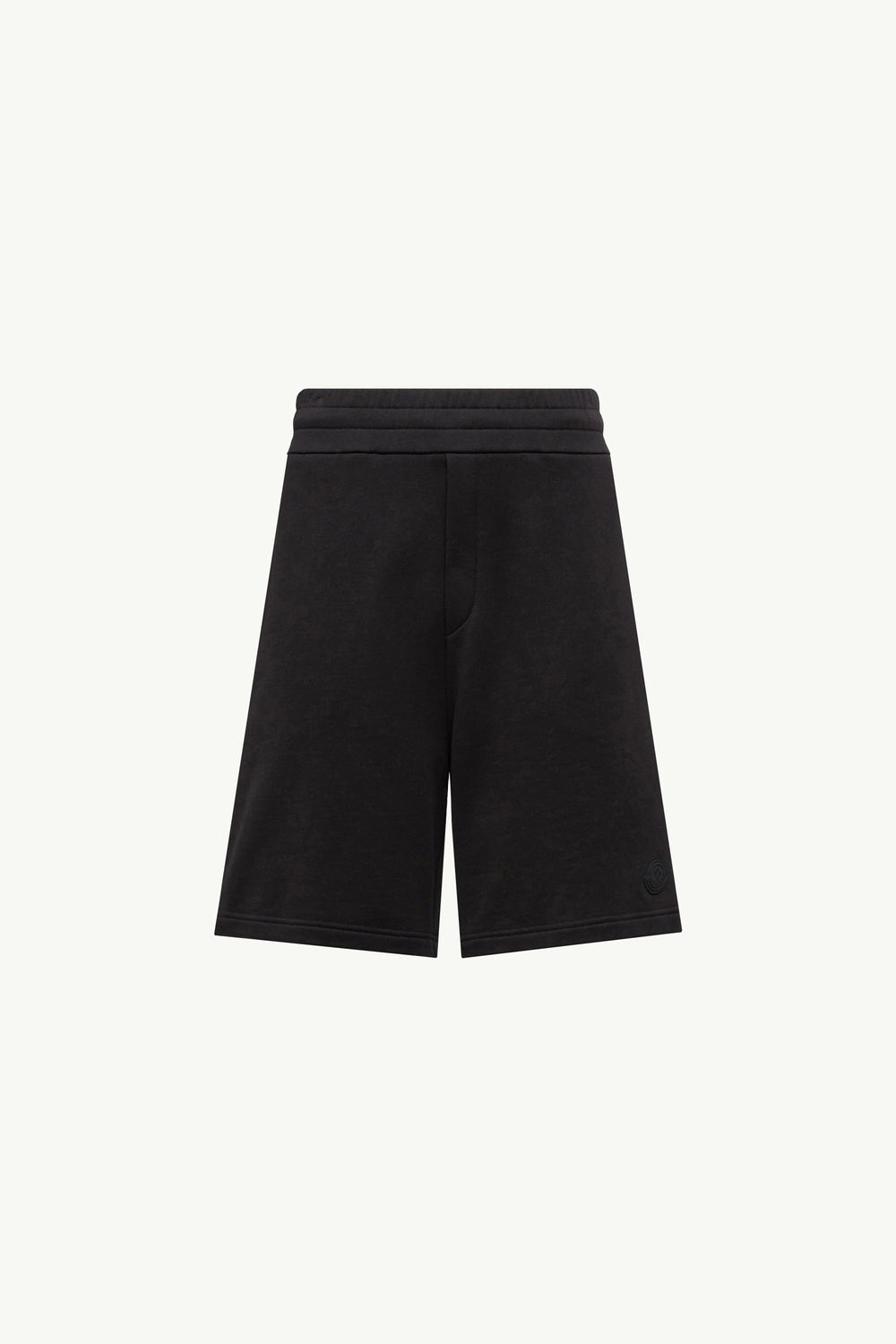 Logo Patch Cotton Shorts Men Black Moncler 2