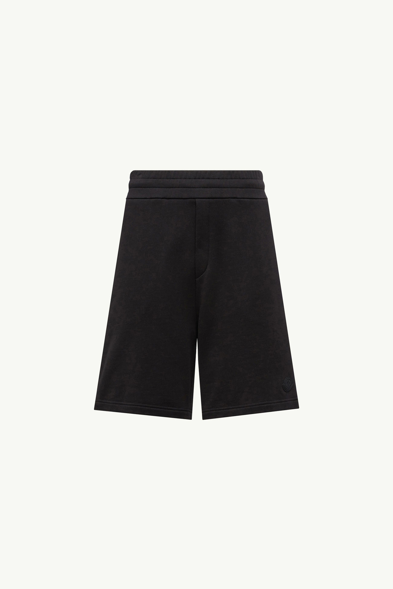 Shorts aus Baumwolle mit Logoaufnäher Herren Schwarz Moncler 2