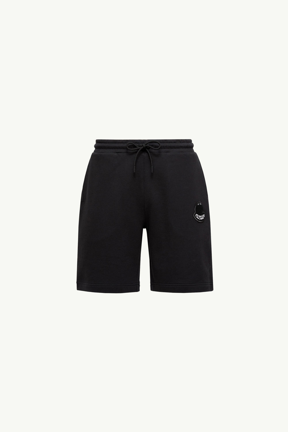 Logo Patch Cotton Shorts Men Black Moncler 2