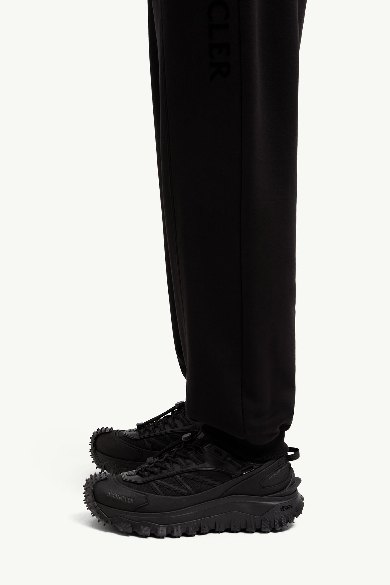 Cotton Sweatpants Men Black Moncler 1