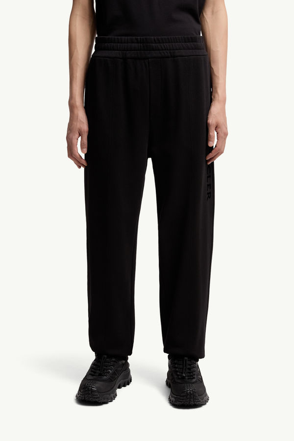 Cotton Track Pants Men Black Moncler 3