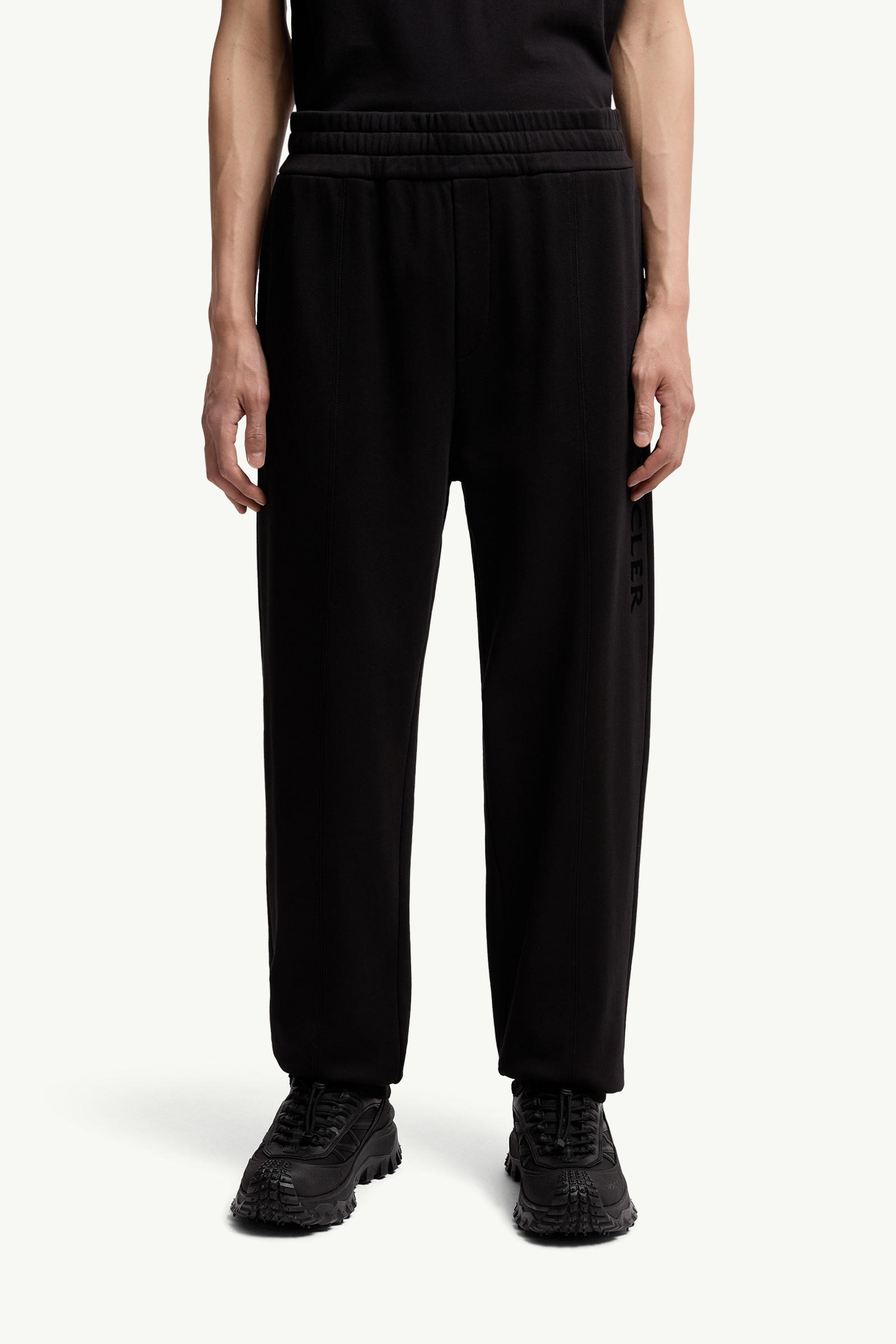 Cotton Track Pants Men Black Moncler 3