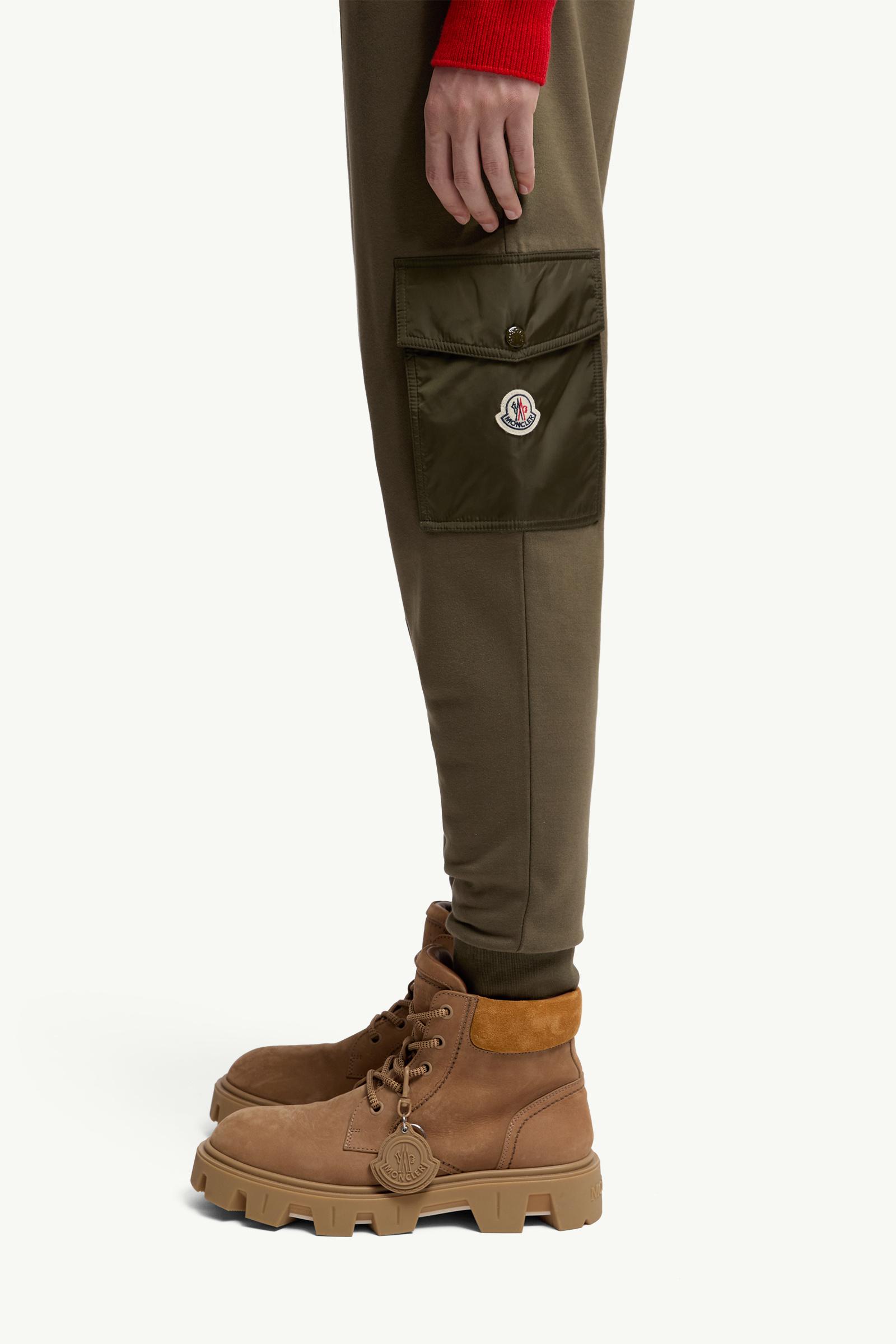 Cotton Blend Track Pants Men Dark Green Moncler 1