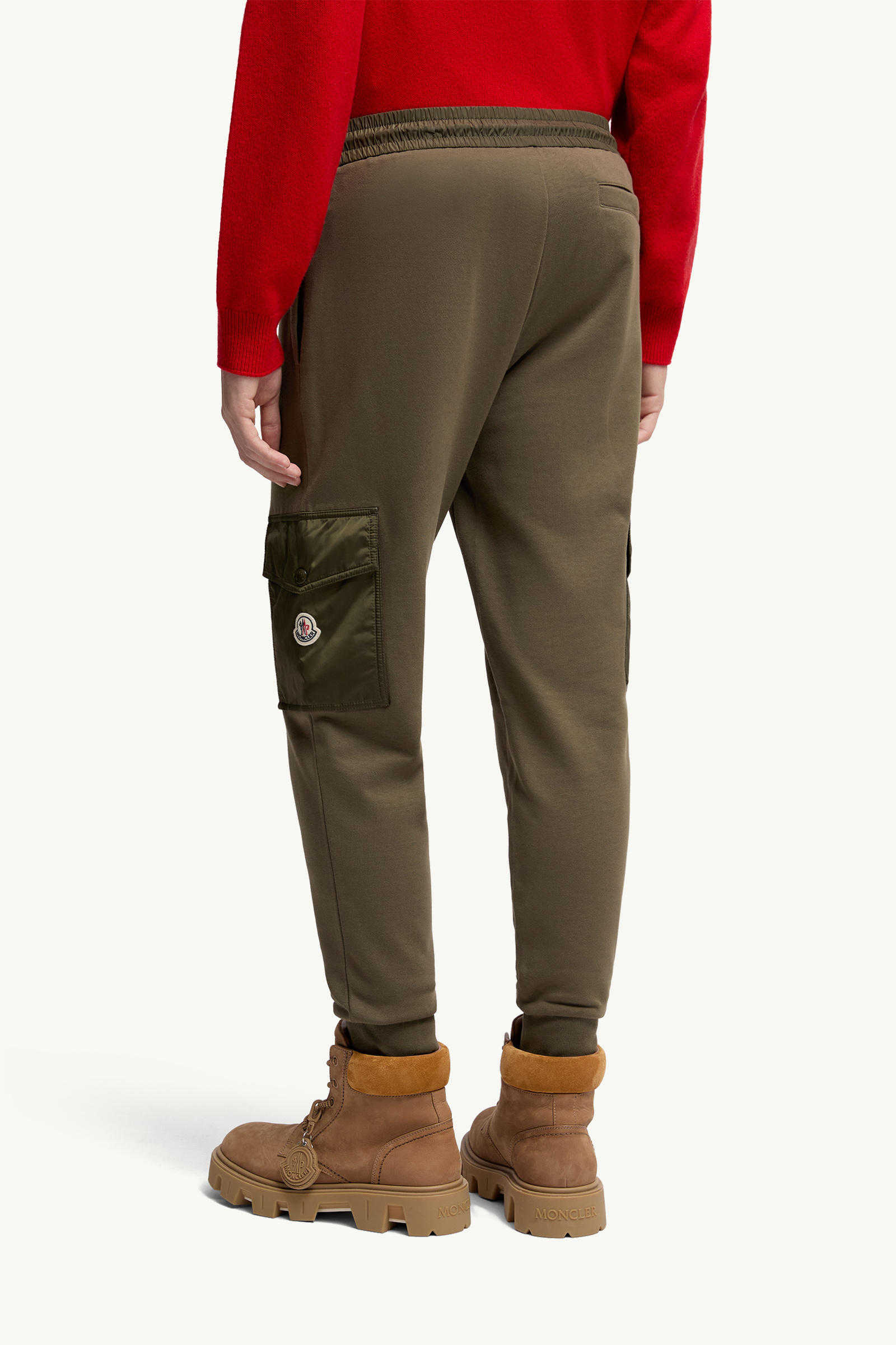 Cotton Blend Track Pants Men Dark Green Moncler 4