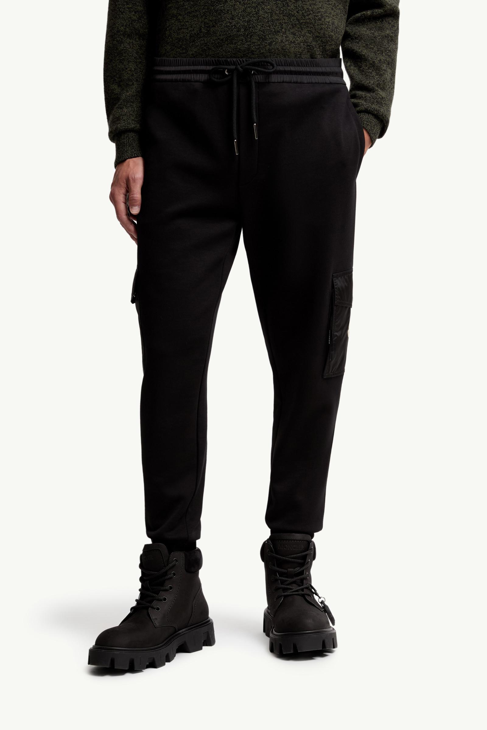 Black Cotton Blend Sweatpants - Pants & Shorts for Men