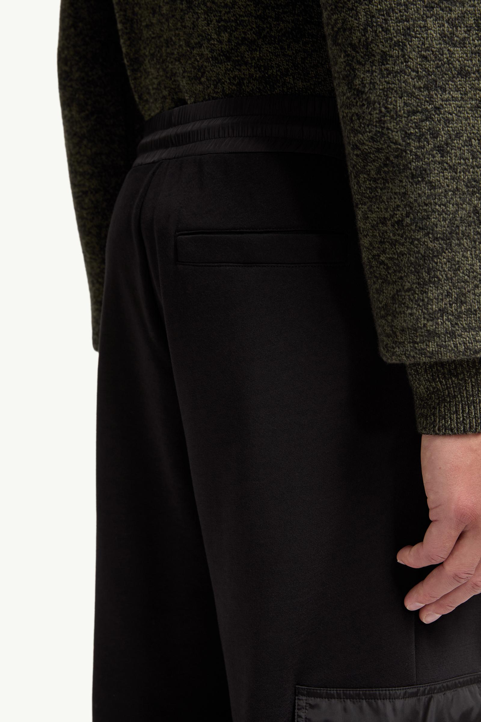 Black Cotton Blend Sweatpants - Pants & Shorts for Men