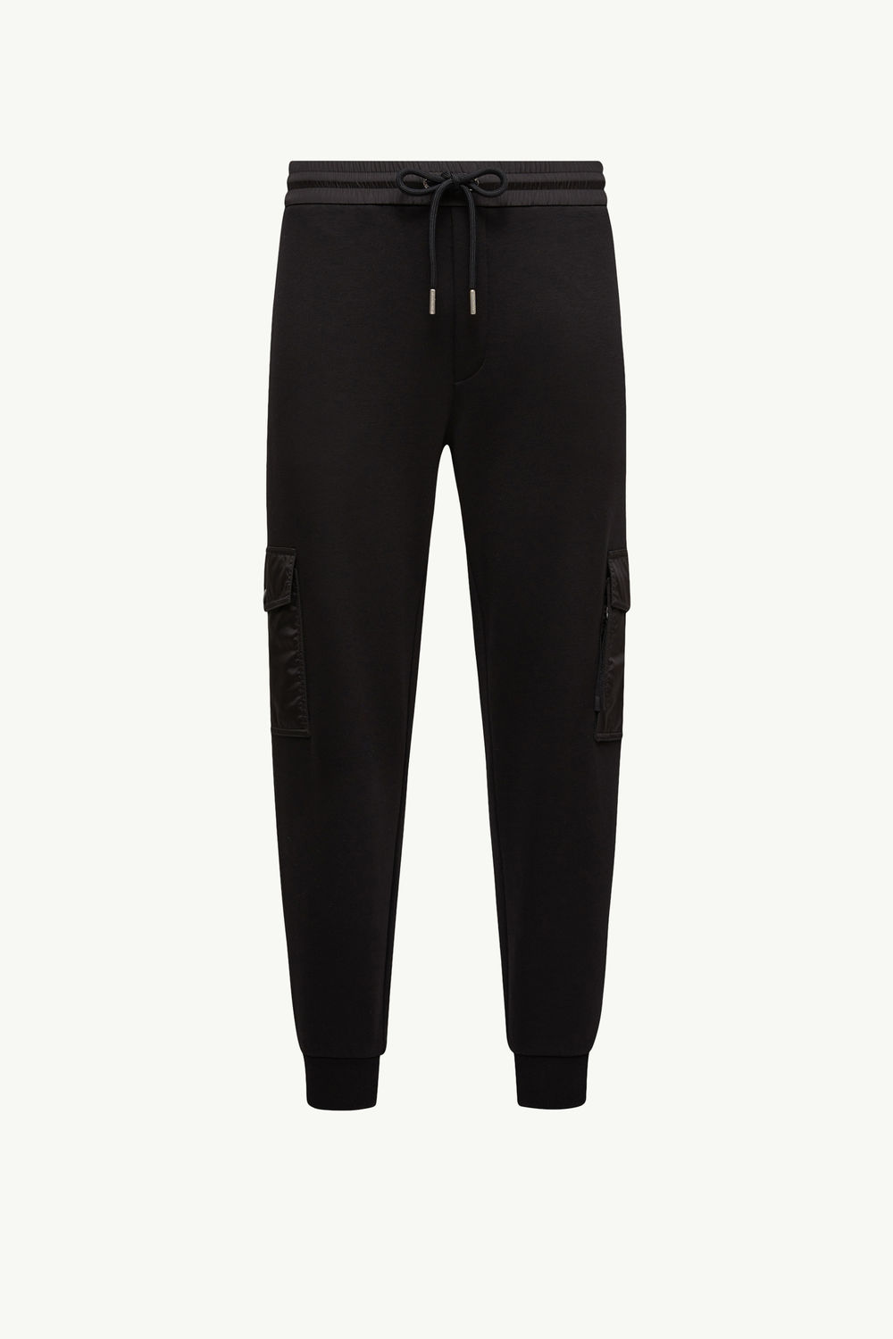 Cotton Blend Track Pants Men Black Moncler 2