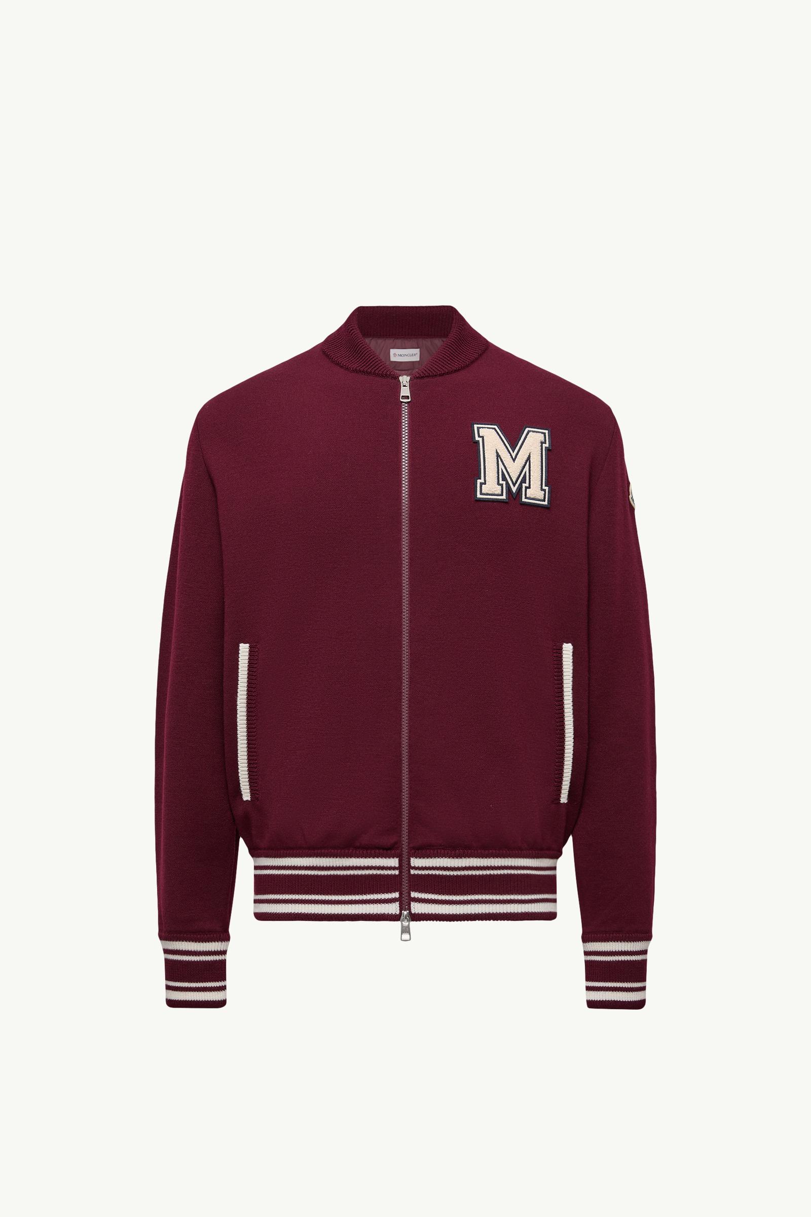 Embroidered Monogram Padded Zip-Up Wool Blend Cardigan_findInBoutique_image